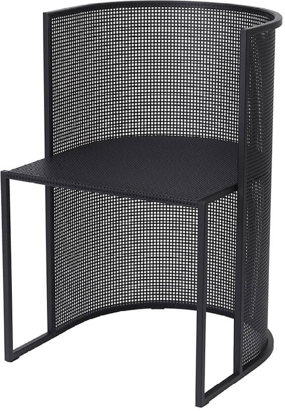 Spisebordsstol Kristina Dam Bauhaus Med Armlæn Sort Rustfrit Stål Indendørs Udendørs H77ã B51ã L53