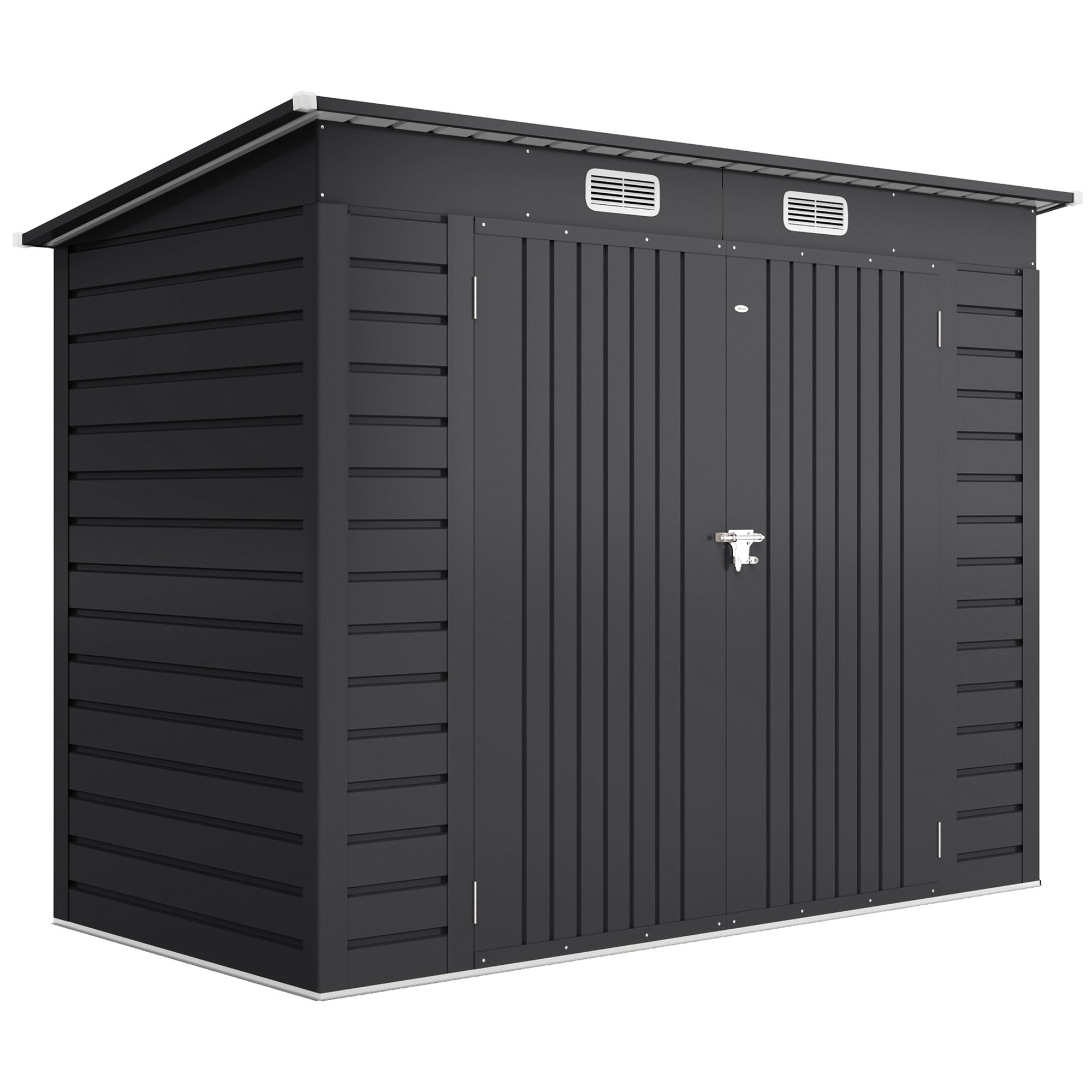 Stålhaveskur  Redskabsskur  Dobbeltdøre  249b   121d   166 183hcm  Grå