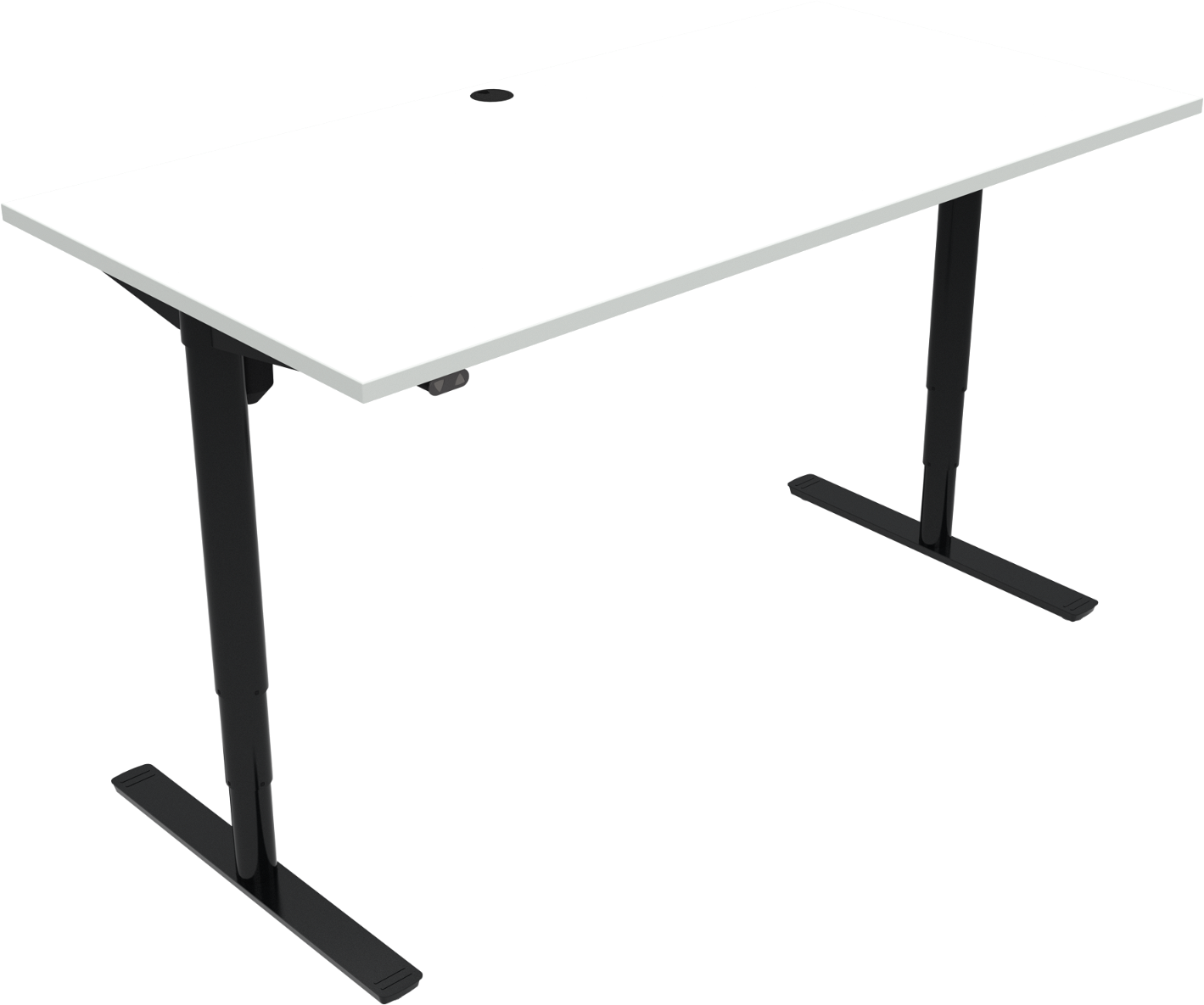 To-bens Hæve- Sænkebord Zennord Comfortzone Højdejusterbar 65-125 Cm 160x80 Cm Hvid Sort