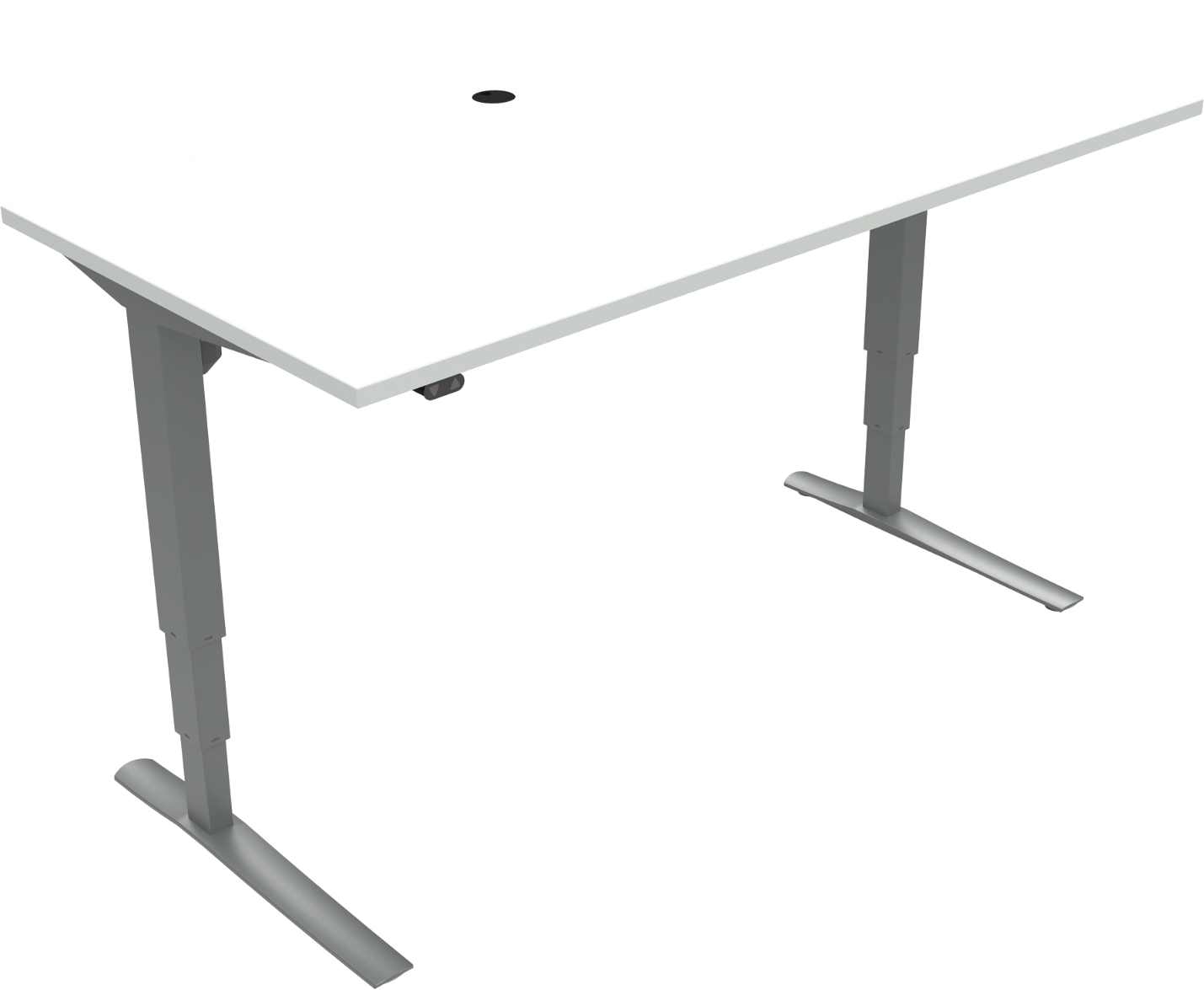 To-bens Hæve- Sænkebord Zennord Rise Rest 160x80 Cm Hvid Melamin