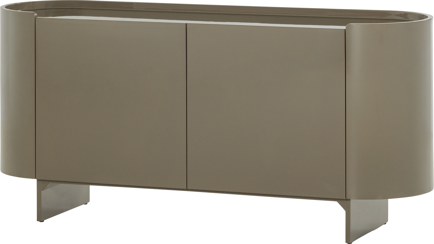 Tv-bord Woood Collection  Grøn Højglans Mdf  160 Cm Mediemøbel  Fsc