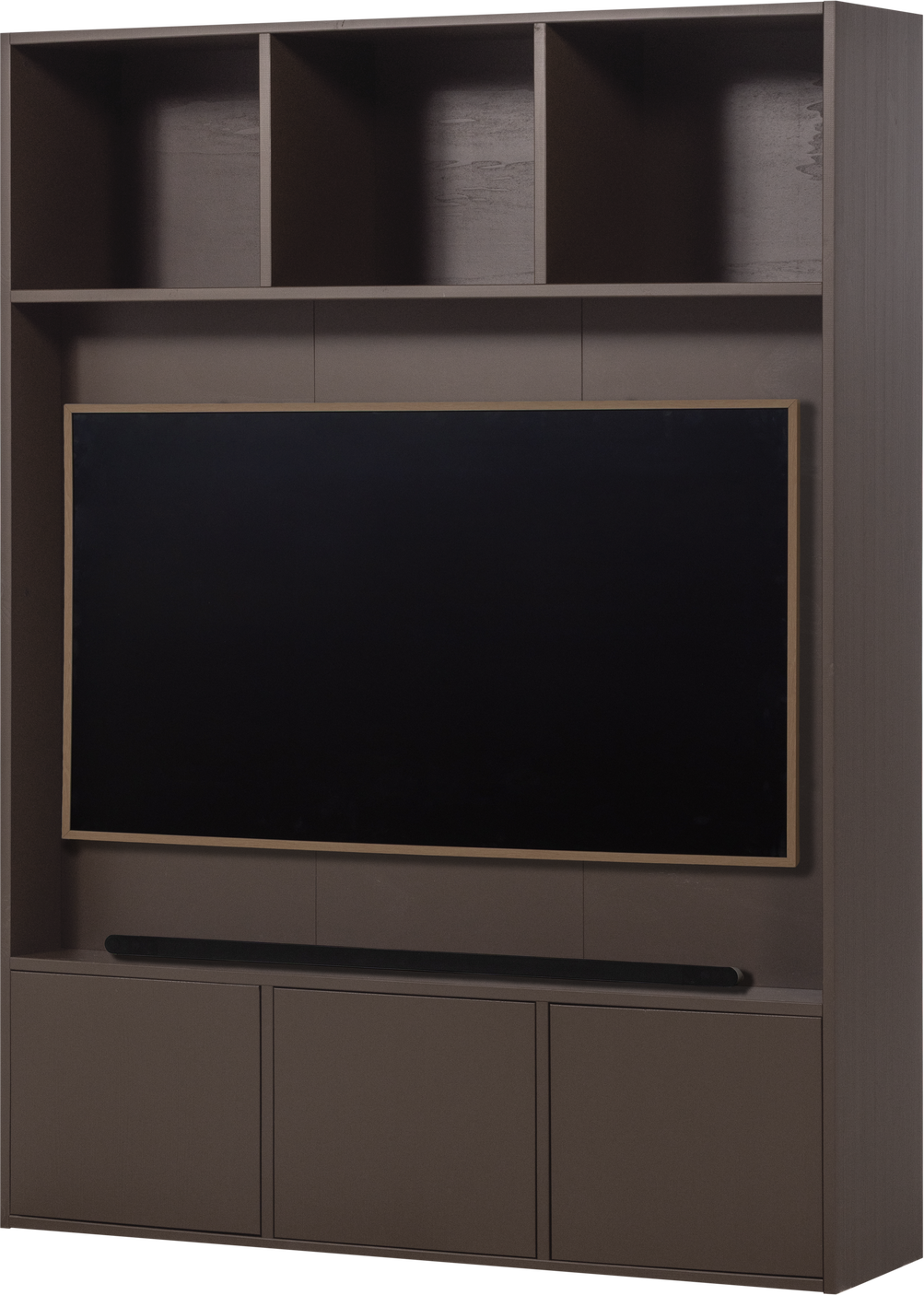 Tv-bord Woood Meggy  Brun Fyrretræ  Push-to-open  åbne Rum  Kan Stå Hænge  Fsc  H215 B160 D40
