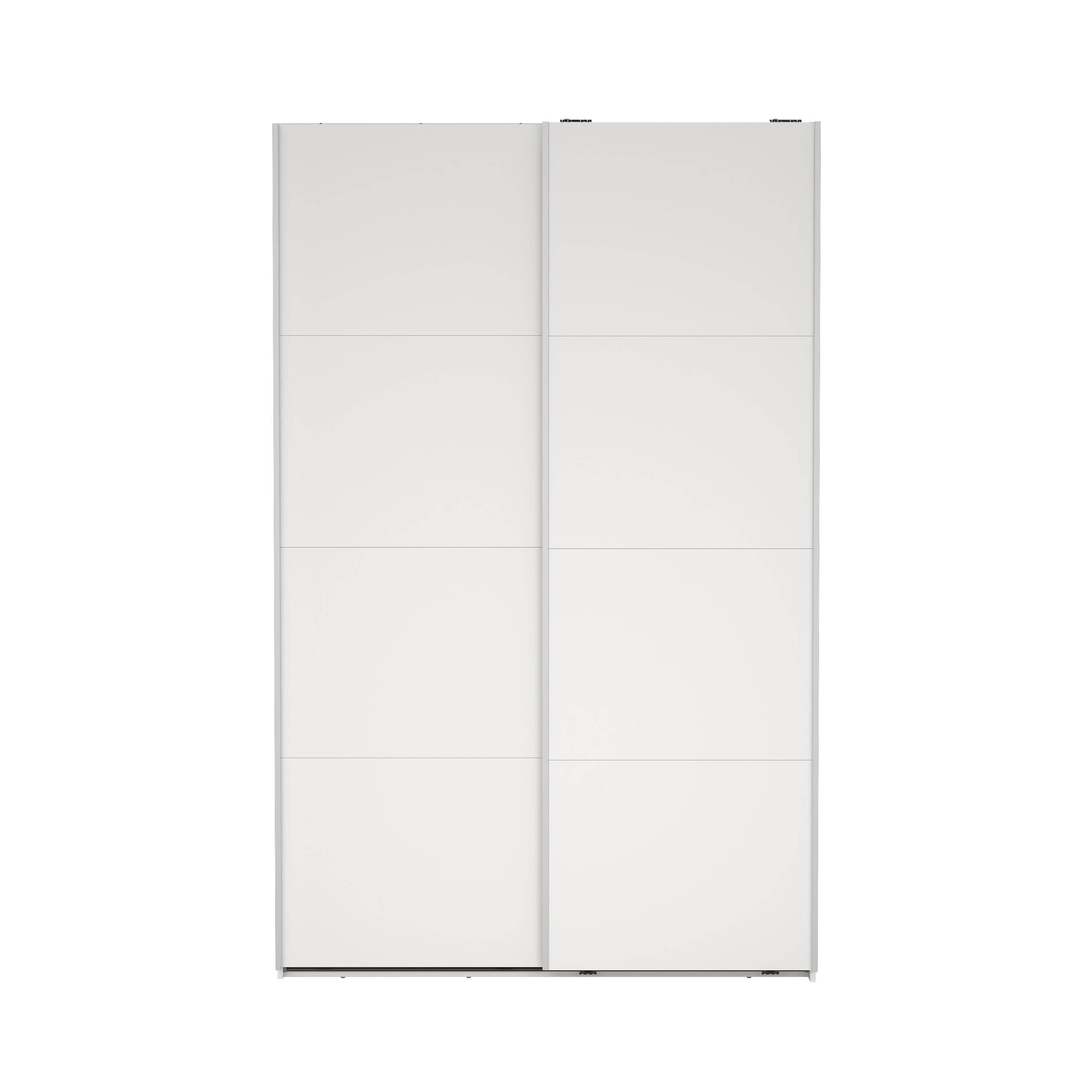 Tvilum Bergamo Garderobeskab       Skydelåger    Bøjlestænger    Hylder 140x220cm Hvid Træ