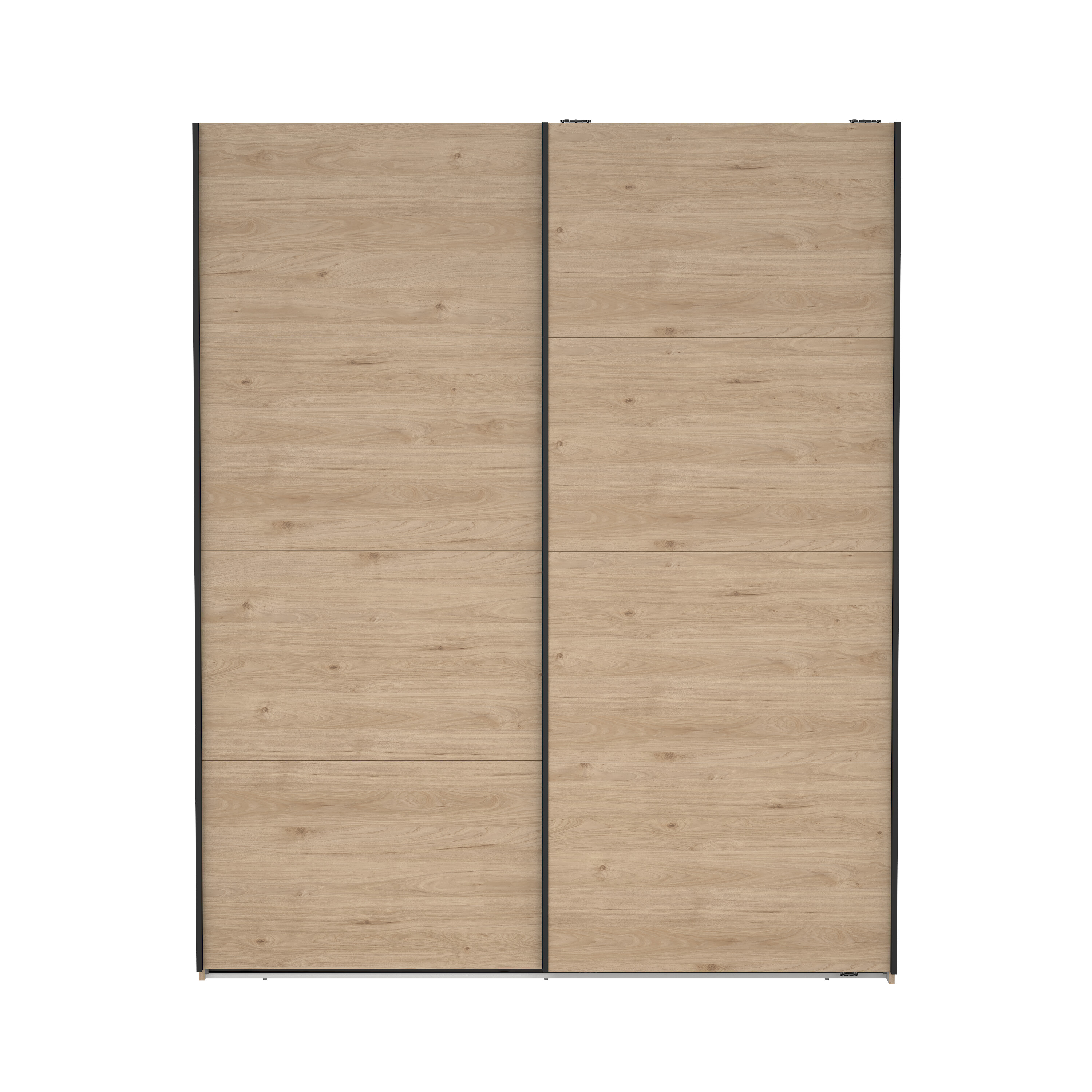 Tvilum Bergamo Garderobeskab       Skydelåger    Bøjlestænger    Hylder 180x220cm Jackson Hickory Træ