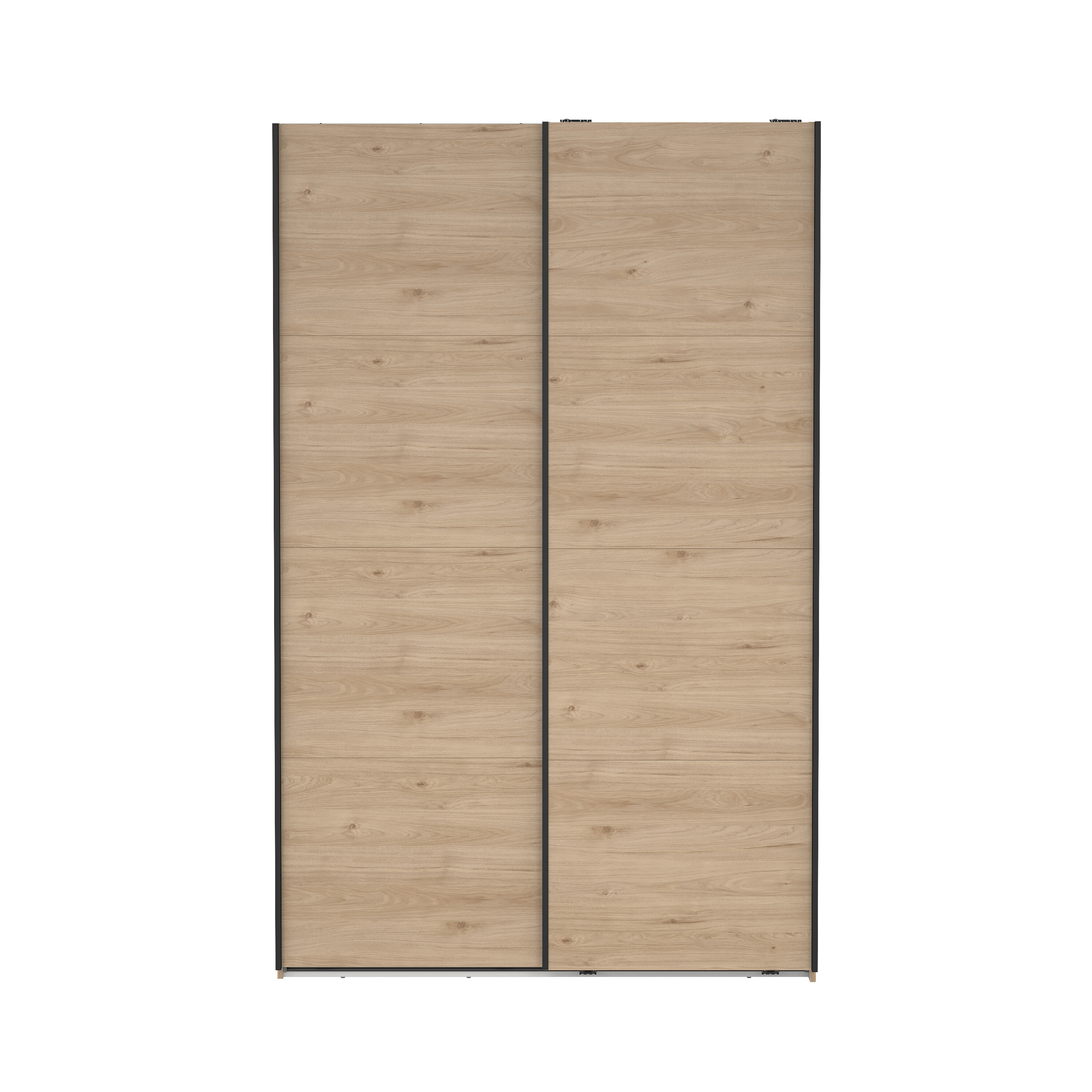 Tvilum Bergamo Garderobeskab       Skydelåger    Bøjlestænger    Hylder 140x220cm Jackson Hickory Træ