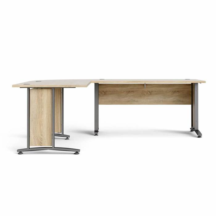 Tvilum Prima Komb  Hjørneskrivebord 200x230 Cm Eg   Metal