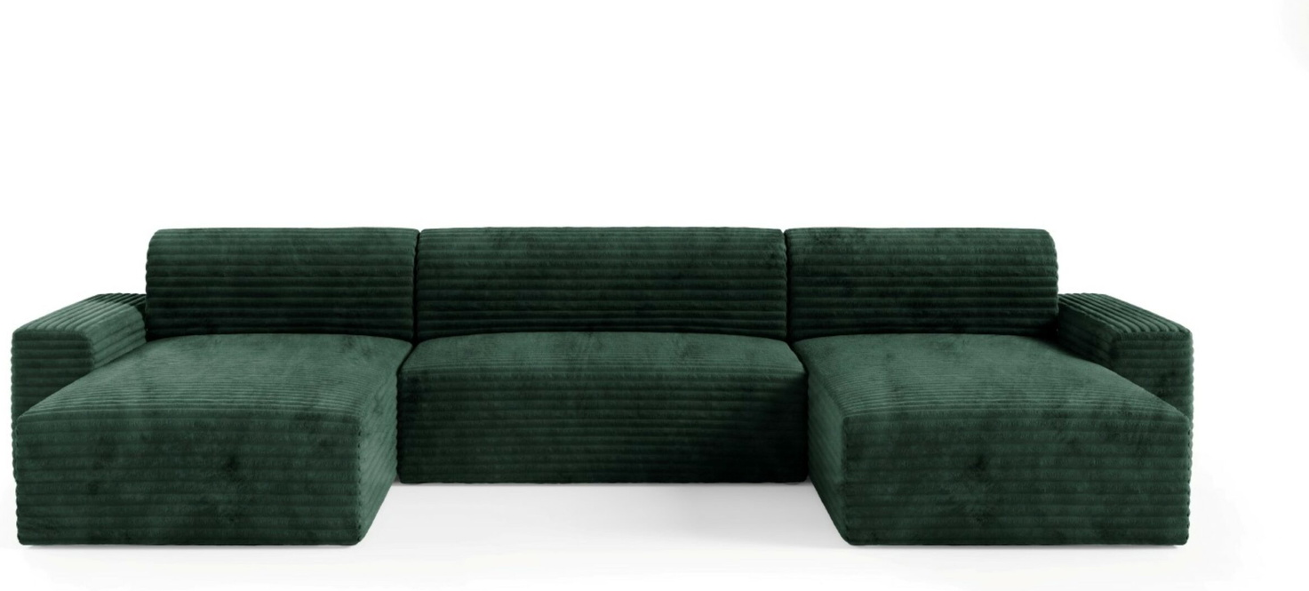 -sofa Maison Vellé Calira Tilia 39   300ã 185 Cm  Ribbet Corduroy 100  Polyester  Sovesofa Med Opbevaring