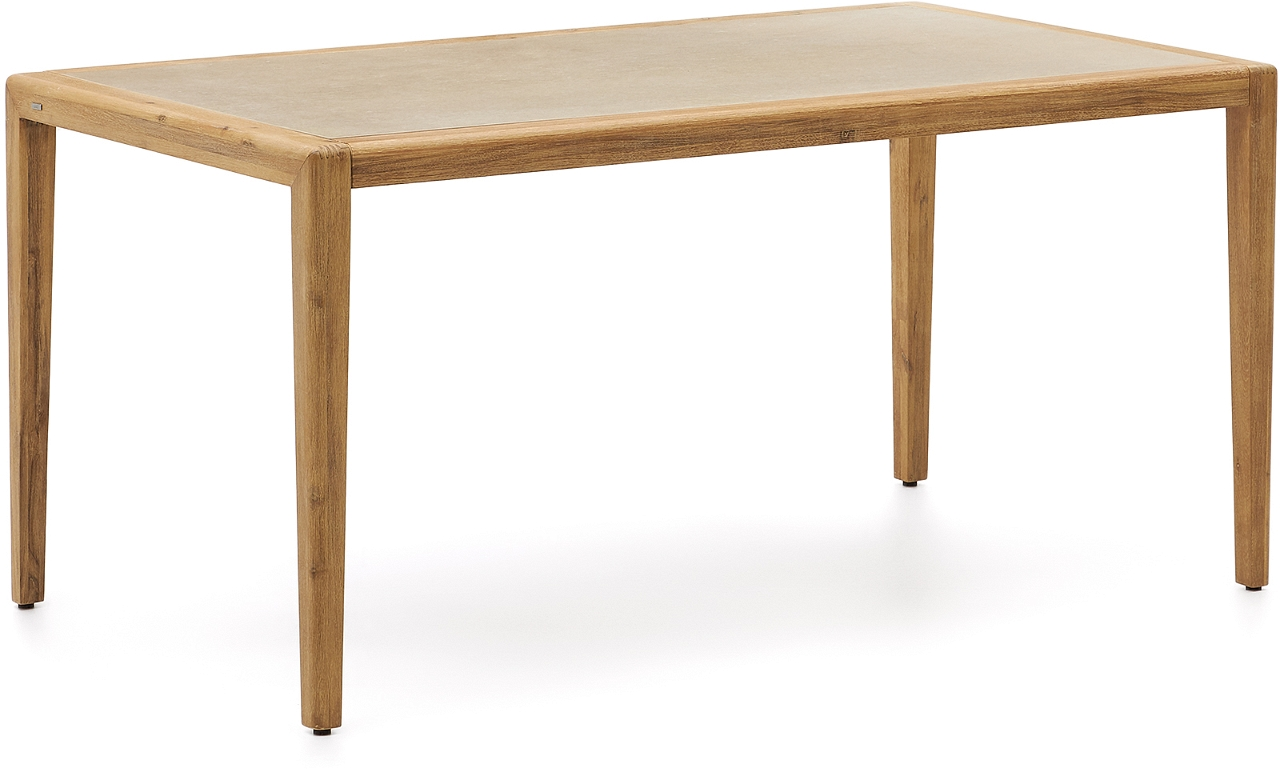 Udendørs Sofabord Kave Home Better Rustik Natur   200x90x77 Cm  Akacietræ Cement