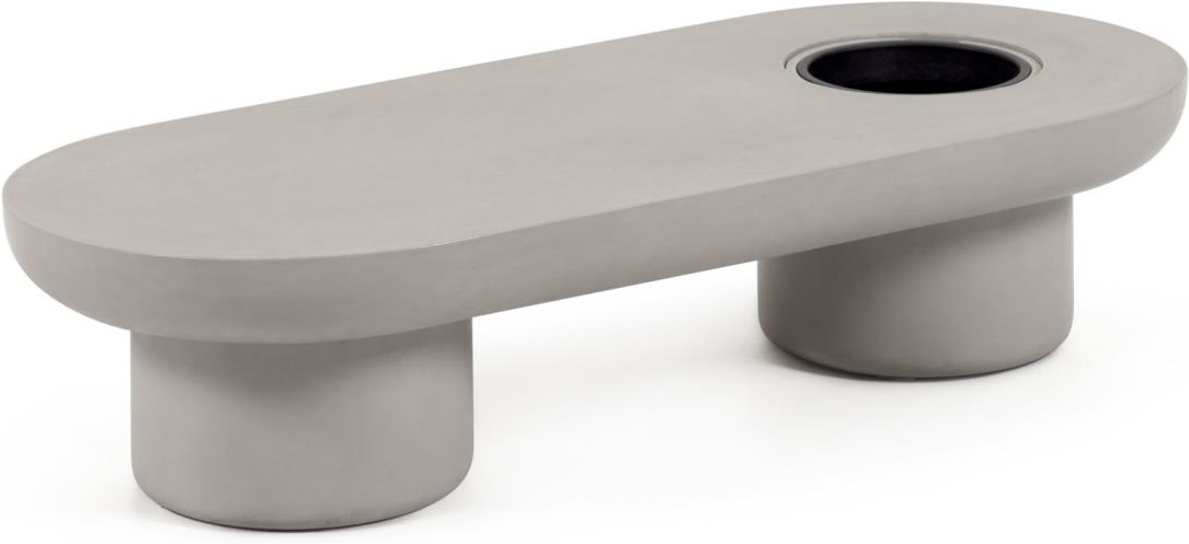 Udendørs Sofabord Kave Home Taimi Beton Natur 30x60x140 Cm