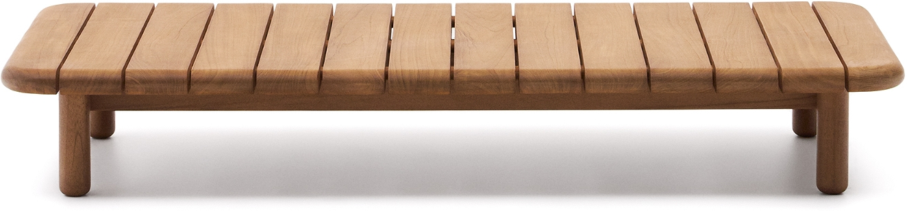 Udendørs Sofabord Kave Home Turqueta   Massivt Teak 140ã 70 Cm Fsc-certificeret