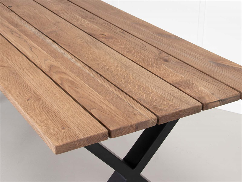Udendørs Spisebord House Of Sander Outland Egetræ Antikbrun 200x98 Cm