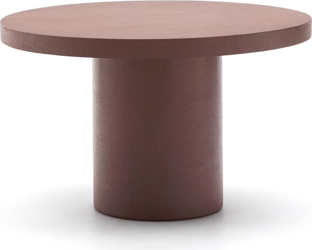 Udendørs Spisebord Kave Home Aiguablava ø120 Cm Bordeaux Cementfiber