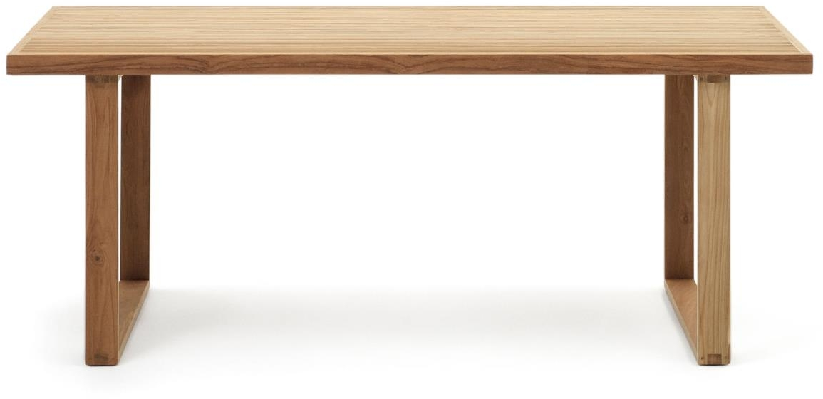 Udendørs Spisebord Kave Home Canadell   Massiv Genanvendt Teak Natur 180x90 Cm