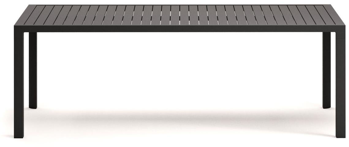 Udendørs Spisebord Kave Home Culip Aluminium Grå 220x100x75 Cm Til   Personer