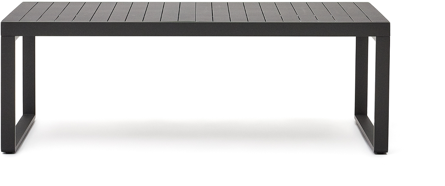 Udendørs Spisebord Med Udtræk Kave Home Galdana Sort Aluminium L340-460   B100     H75 Cm
