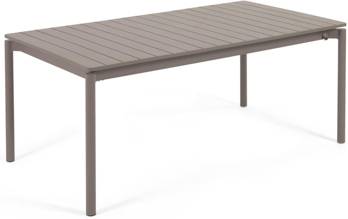 Udendørs Spisebord Med Udtræk Kave Home Zaltana Brun Pulverlakeret Aluminium 240 300ã 100 Cm