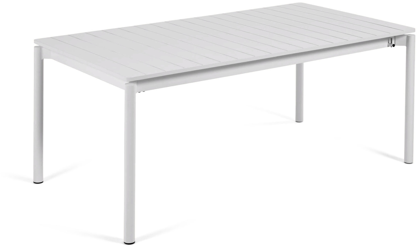 Udendørs Spisebord Med Udtræk Kave Home Zaltana Ekru Aluminium 180-240 Cm