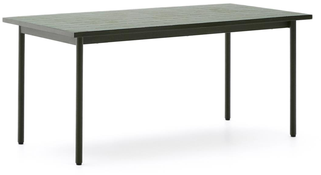 Udendørs Spisebord  Terrassebord Kave Home Maurina 182ã 91ã 76 Cm Grøn