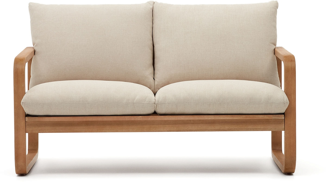 Udendørs  -personers Lounge Sofa Kave Home Sacaleta Fsc-eukalyptustræ 142x82 Cm Vintage Rustik
