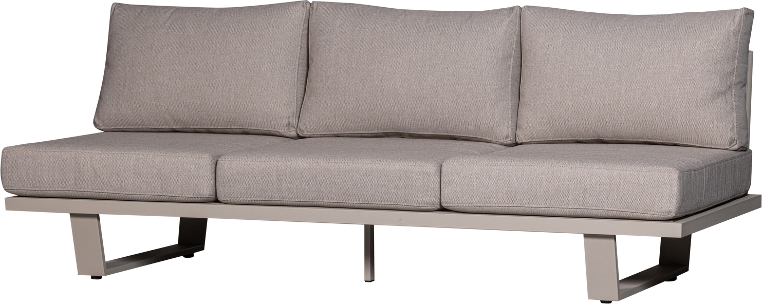 Udendørs  -personers Loungesofa Woood Bear  Sand   Aluminium Stel  Oplo Outdoor Hynder  Vand- Og Uv-resistent