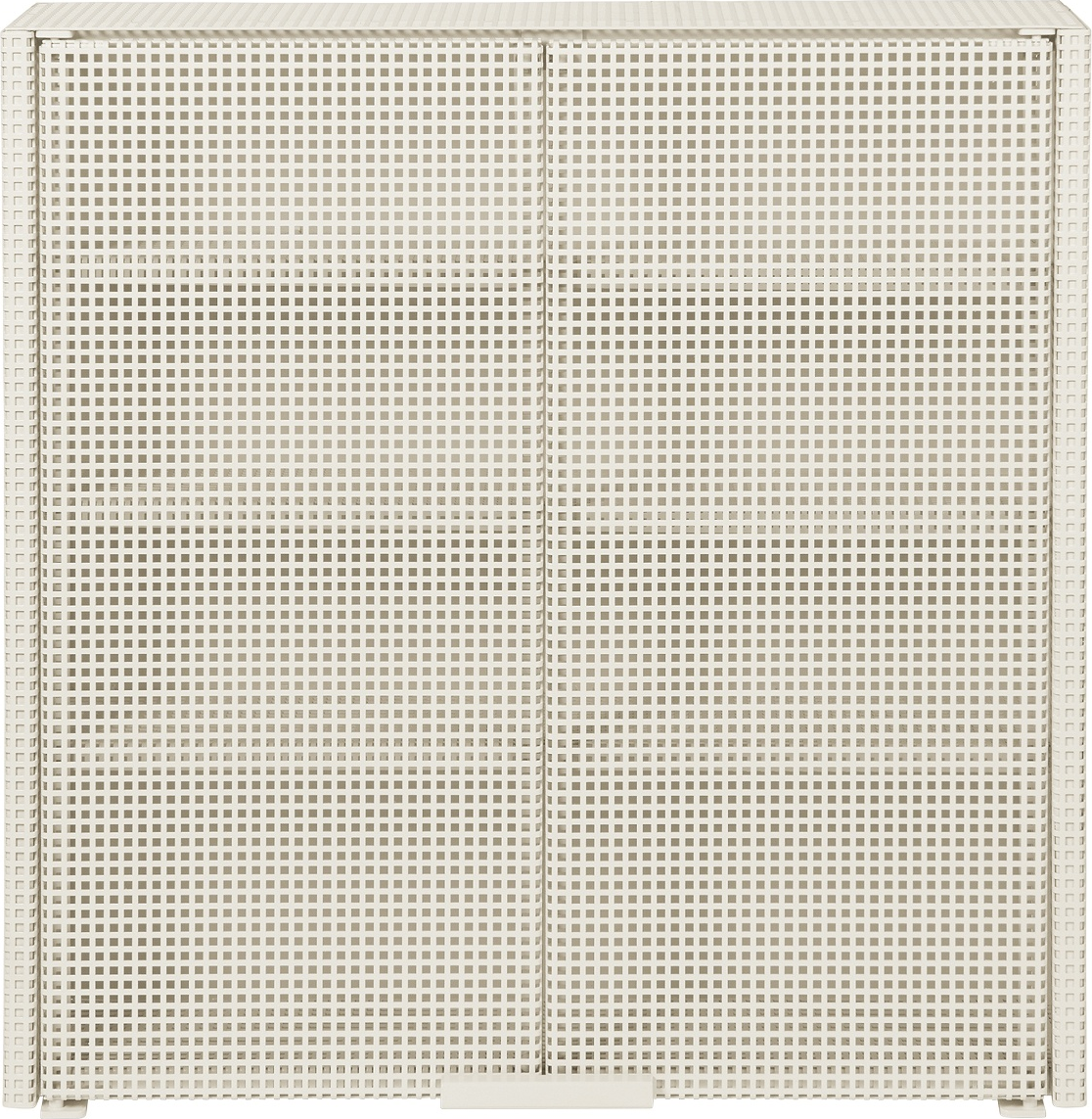 Vægskab Kristina Dam Grid Beige Pulverlakeret Stål 60x60x15 Cm Opbevaringsskab