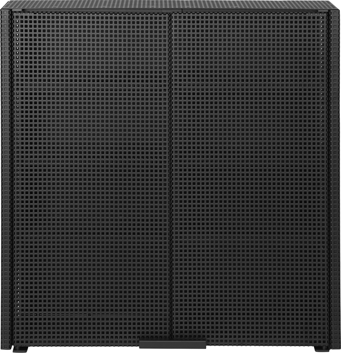 Vægskab Kristina Dam Grid   Sort Pulverlakeret Stål  Minimalistisk Design  60x60x15 Cm