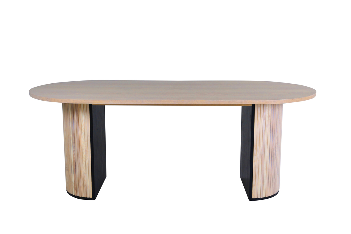 Venture Design Bianca Spisebord  Oval Hvidkalket Finér  200x90