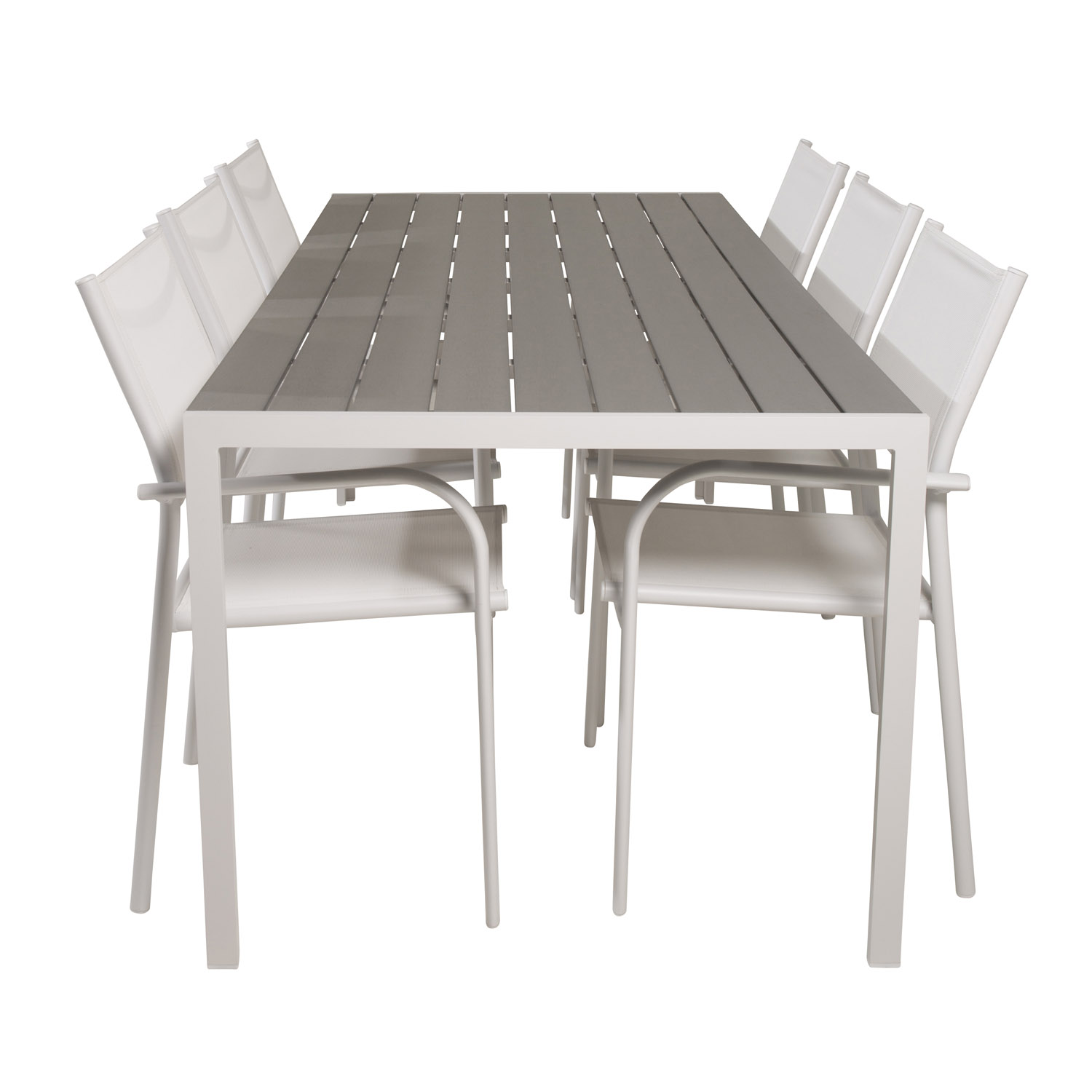 Venture Design Havesæt     Break Bord  205x90  Og   Santorini Stole     Armlæn Aintwood Alu