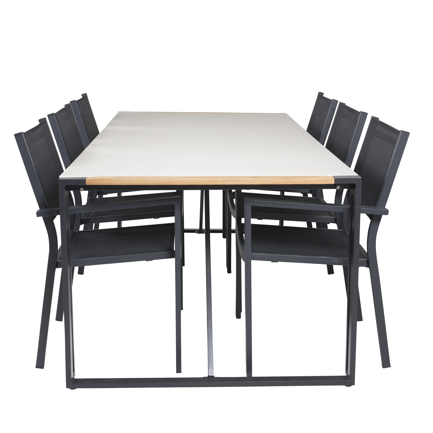 Venture Design Havesæt     Texas Bord  200x100  Og   Copacabana Stole     Armlæn Teak Alu