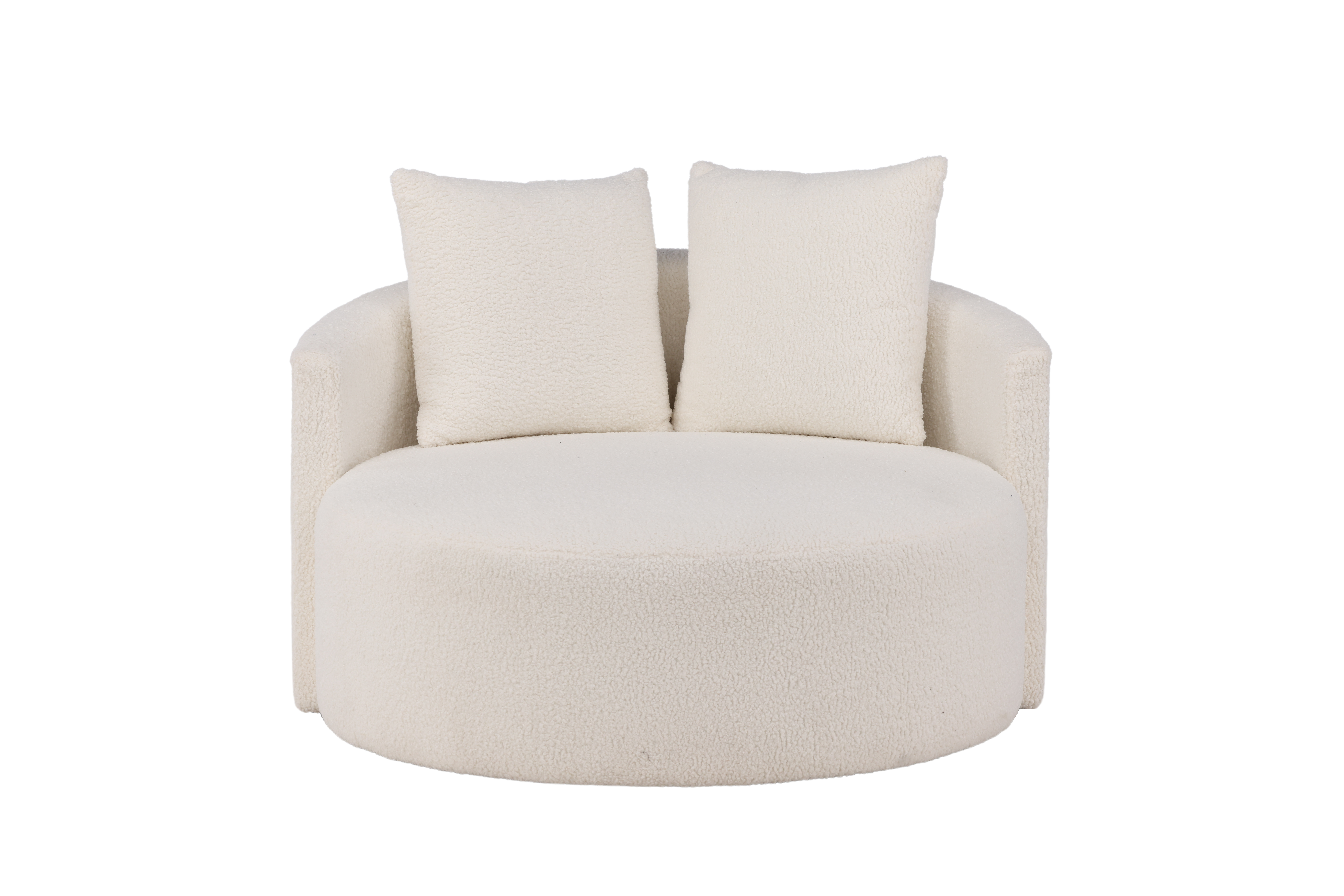 Venture Design Kelso   Pers  Sofa       Puder Hvid Bamsestof Polyester Og Fyrretræ