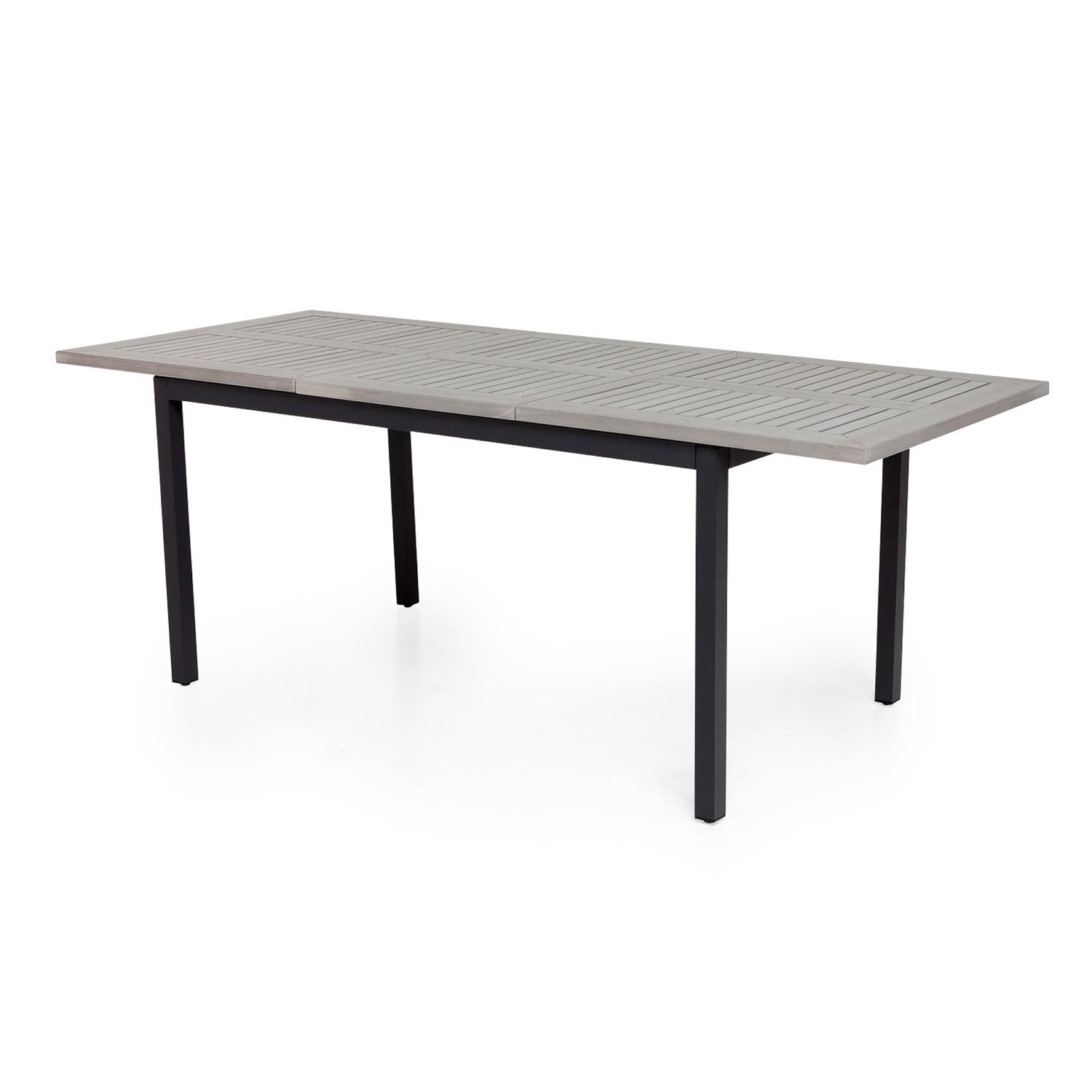 Venture Design Rektangulær Albany Havebord    Udtræk Grå  Sort Aluminium