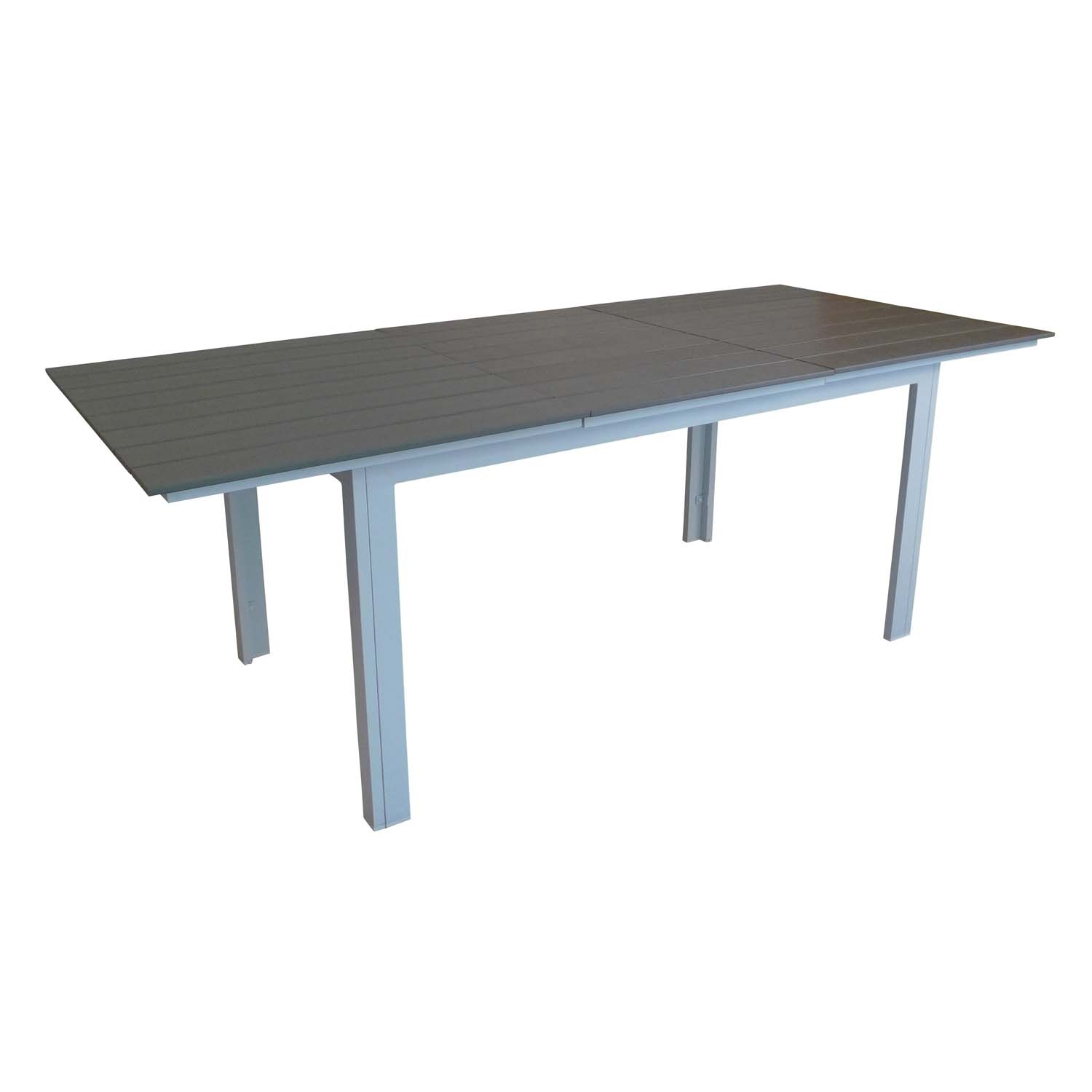 Venture Design Rektangulær Levels Havebord    Udtræk Grå  Hvid Aluminium  229 310x100