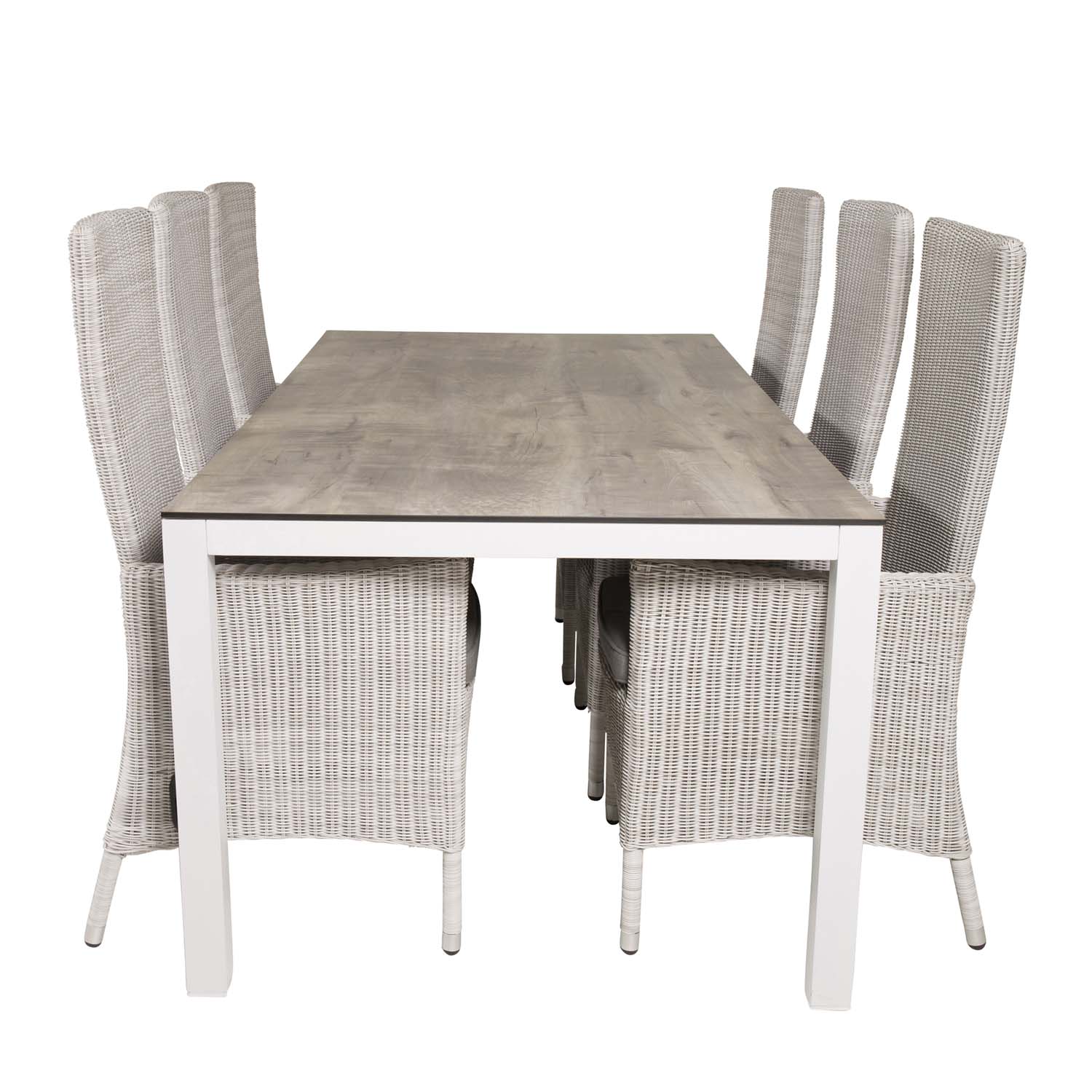 Venture Design Rektangulær Llama Havebord Grå Hpl Og Hvid Aluminium  205x100
