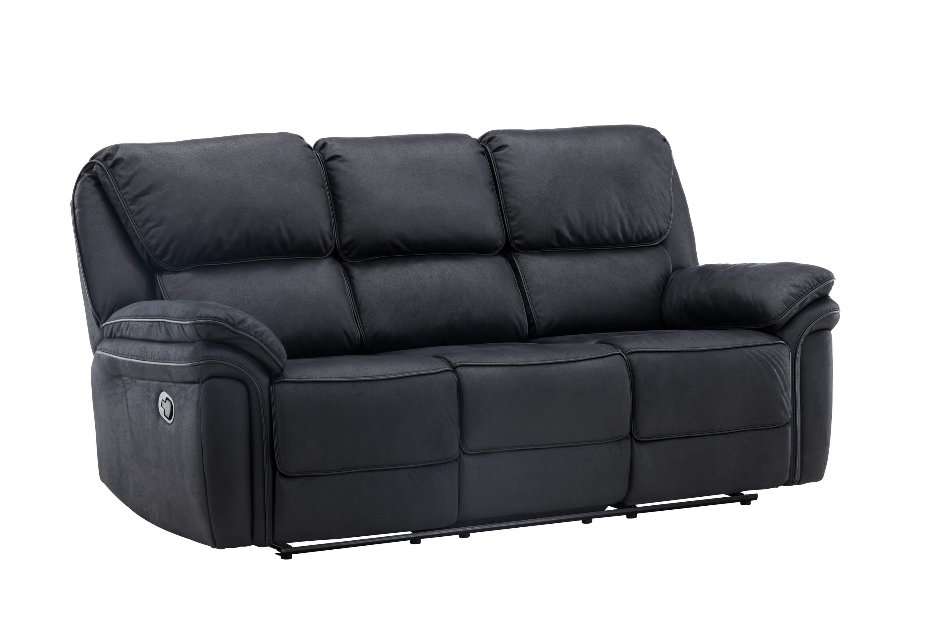 Venture Design Saranda Recliner   Pers  Sofa Sort Mikrofiber