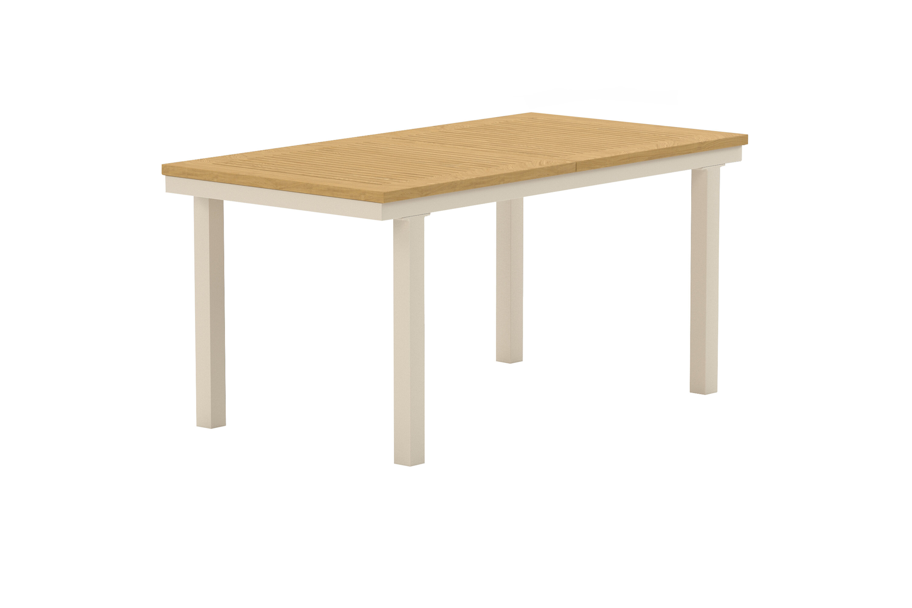 Venture Home Panama Havebord  Rektangulær Natur Teaktræ Og Beige Aluminium  160x90