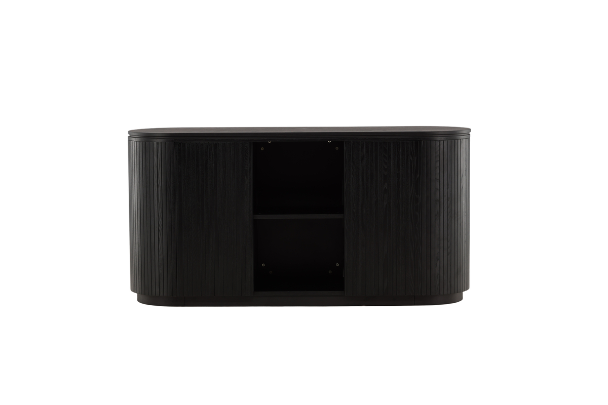 Vind Collection Fjällbacka Skænk       Låger Og Hylder Sort Egefinér Mdf  160x48