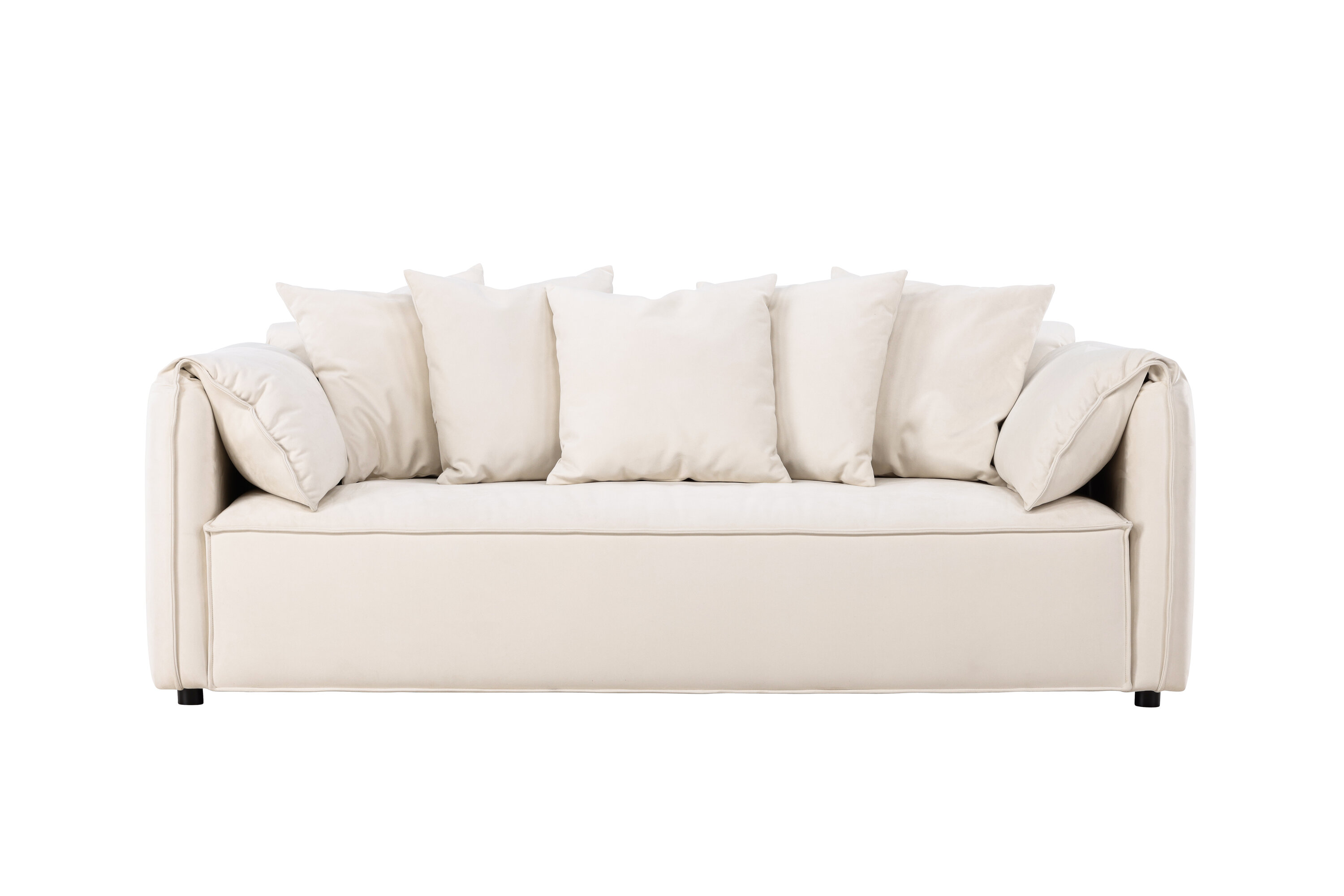 Vind Collection Torekov   Pers  Sofa Beige Polyester Stof Og Birketræ