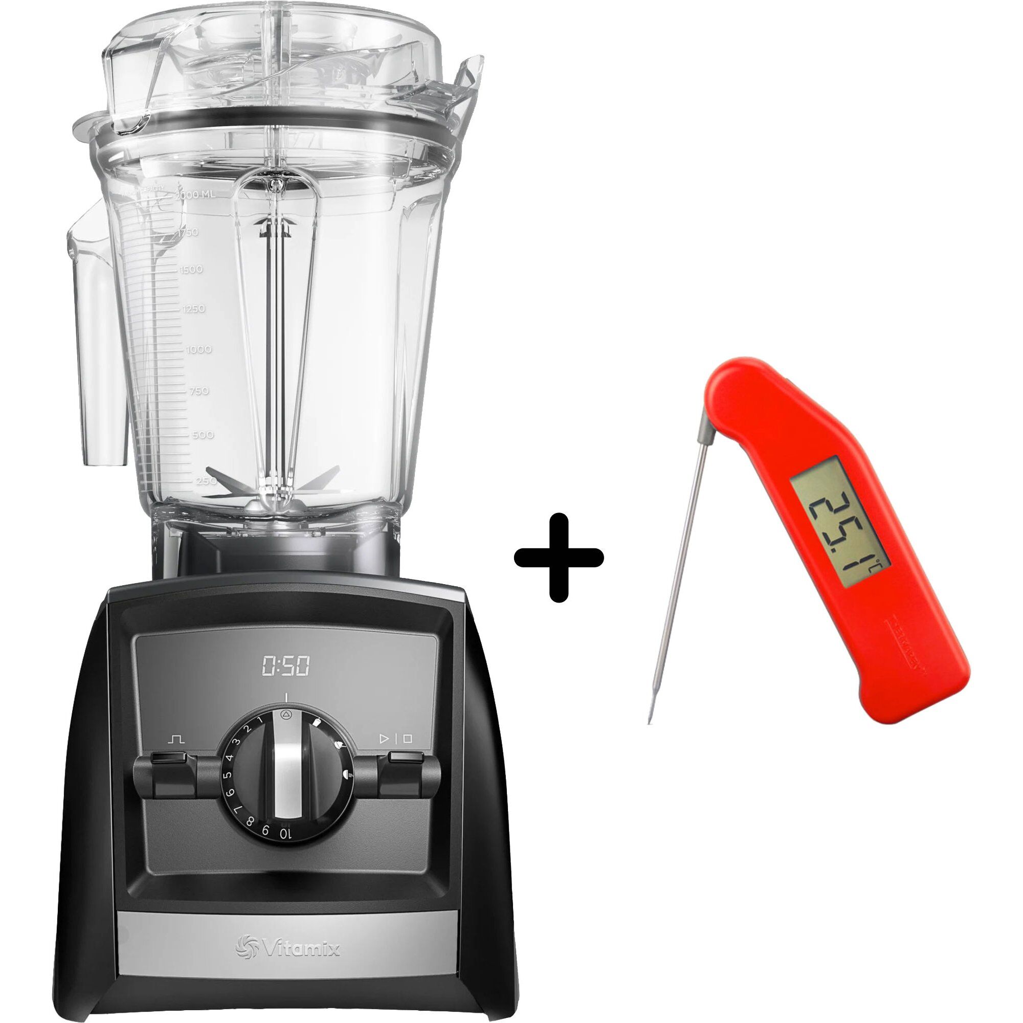 A2500i Ascent Blender  Sort   Thermapen Eti Classic Termometer  Rød