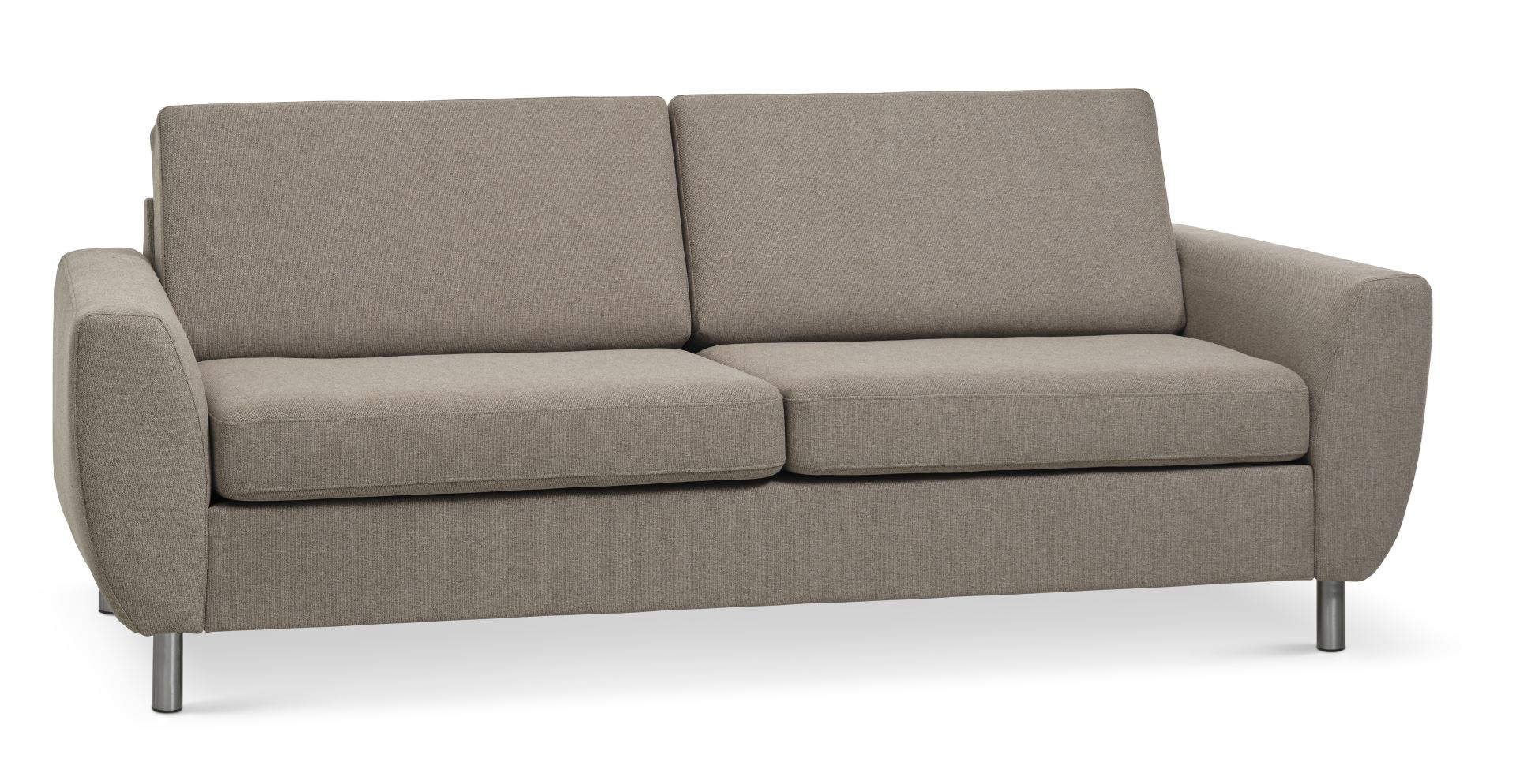 Wendy     Pers  Sofa Antelope Beige Polyester Stof Og Børstet Aluminium