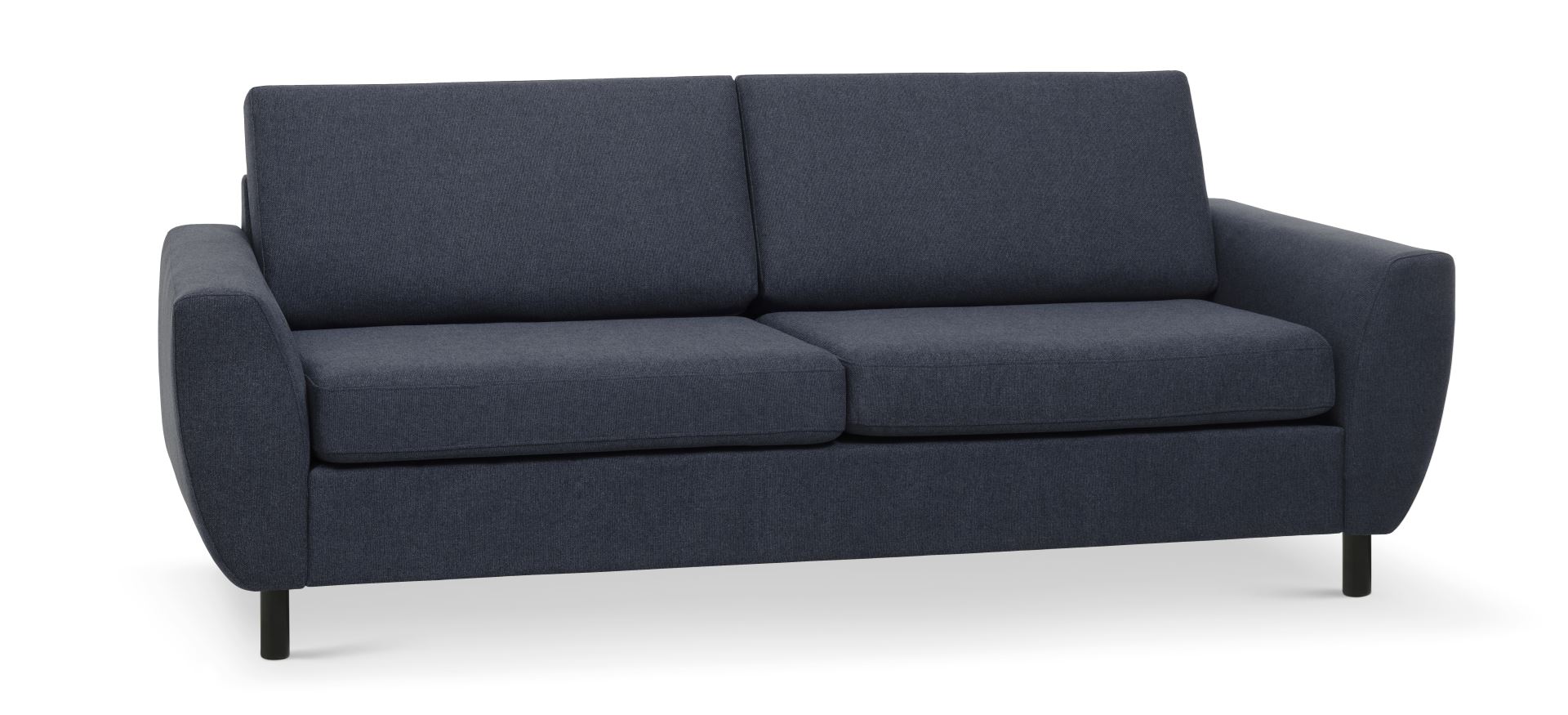 Wendy     Pers  Sofa Blå Polyester Stof Og Sort Træ