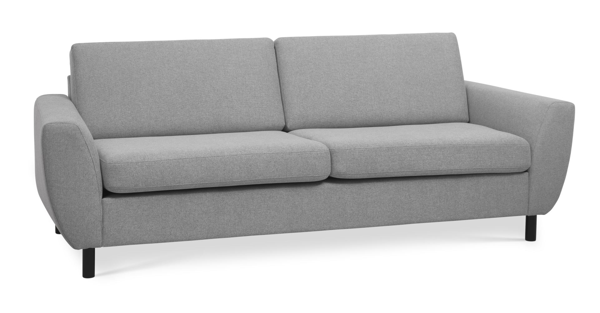 Wendy     Pers  Sofa Grå Polyester Stof Og Sort Træ