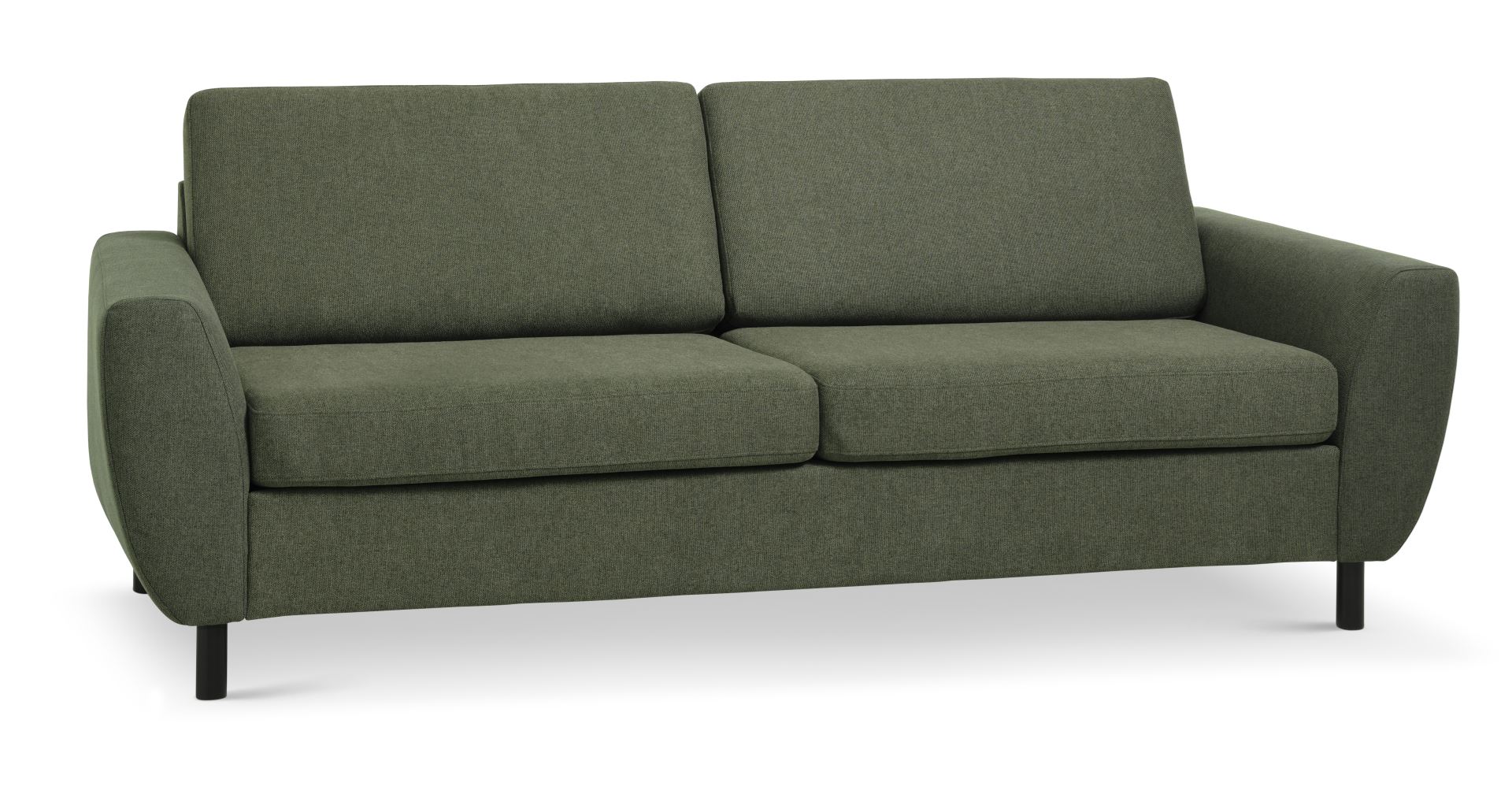 Wendy     Pers  Sofa Vinter Mosgrøn Polyester Stof Og Sort Træ