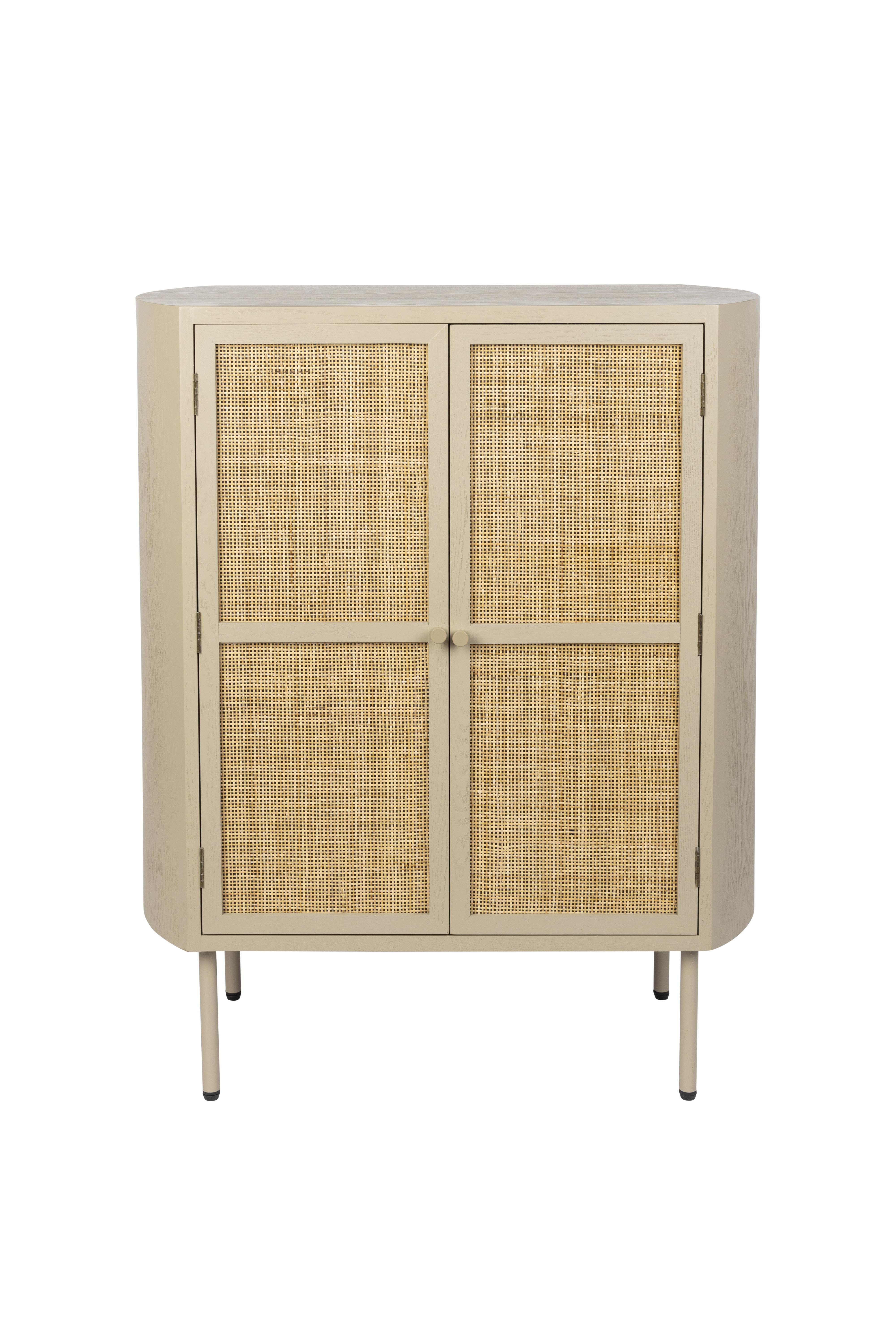 White Label Living Amaya Lav Skab       Låger Og Hylder Rattan Og Beige Stål