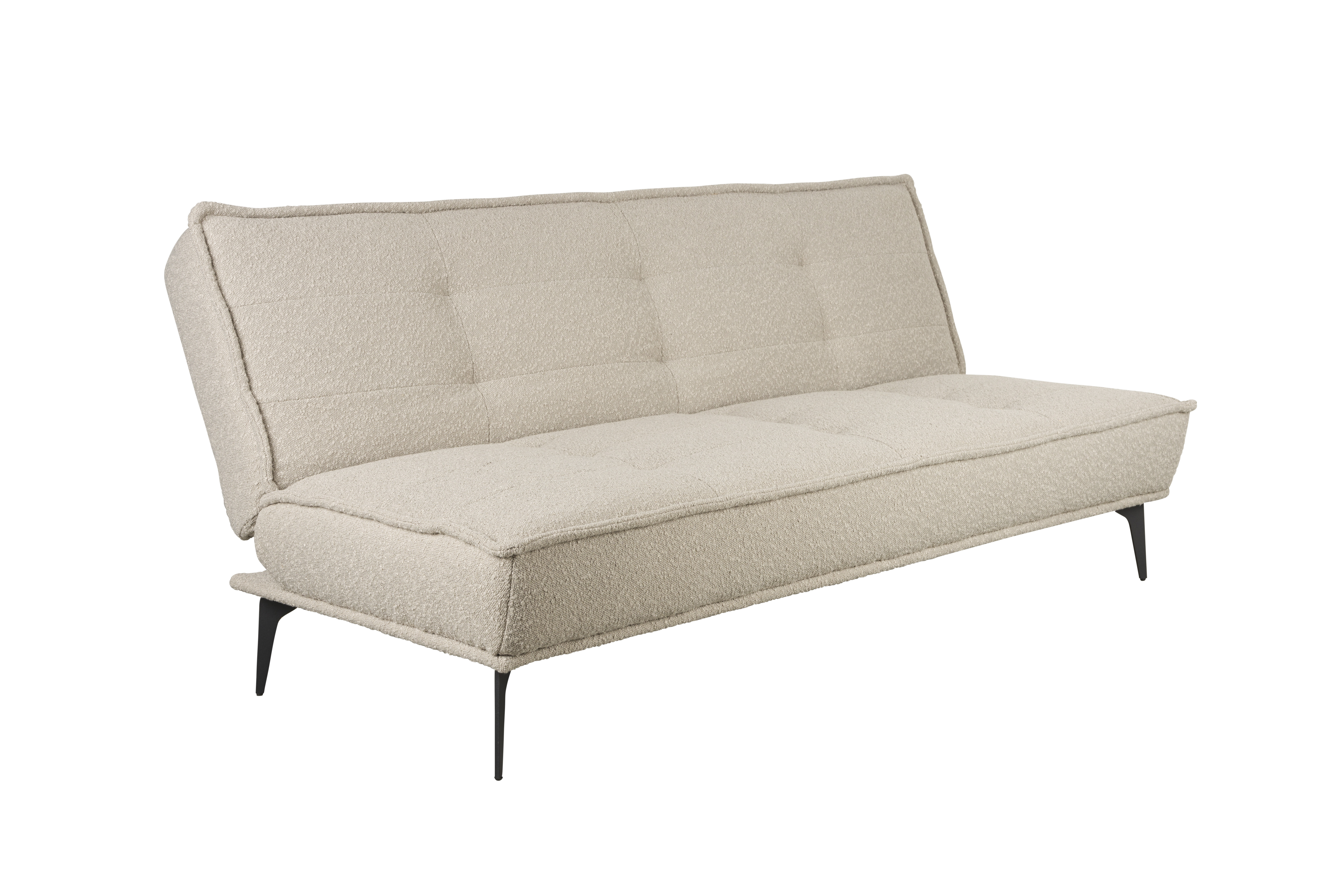 White Label Living Cielke Sovesofa Beige Polyester Og Fyrretræ
