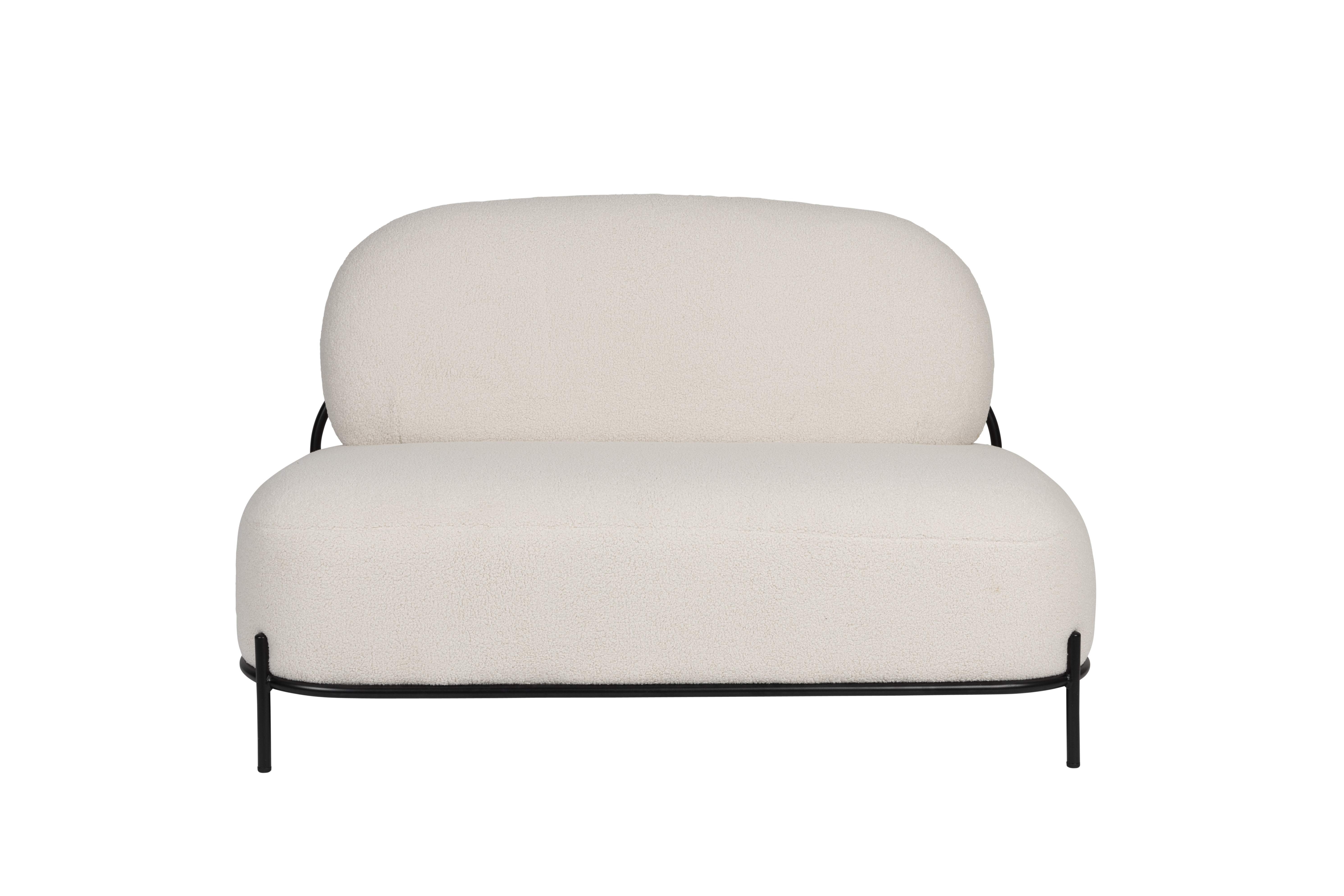 White Label Living Polly Sofa Elfenben Bamsestof Og Jern