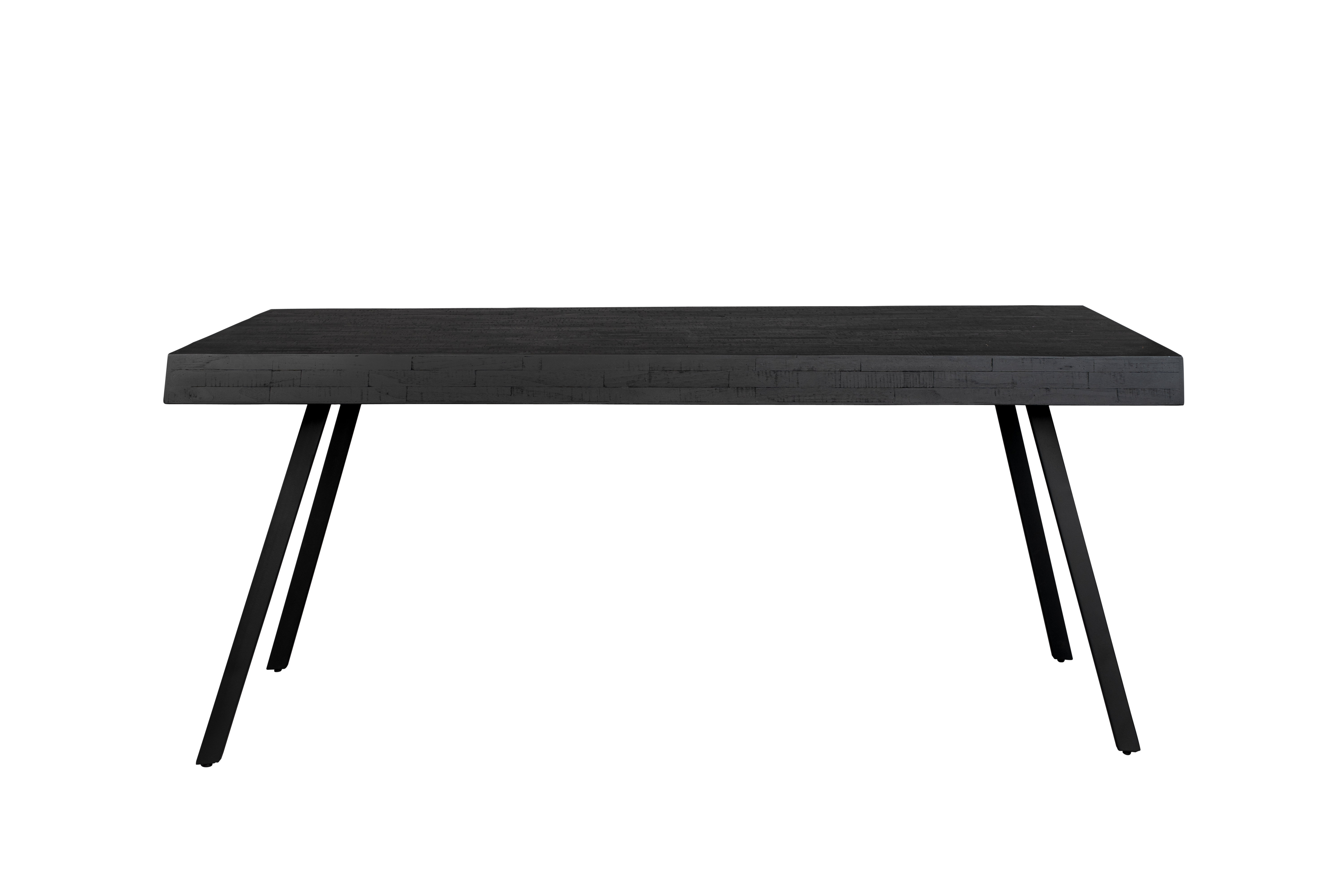 White Label Living Suri Spisebord  Rektangulær Sort Teaktræ Og Metal  220x100