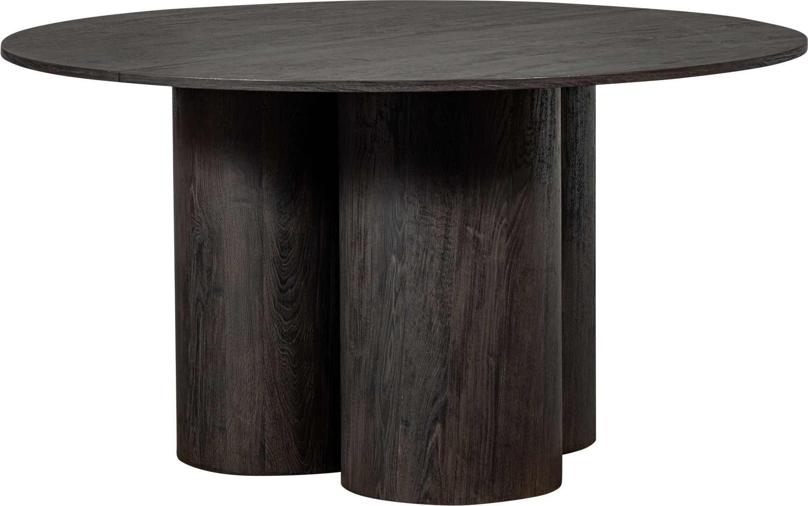 Woood Collection Oona Rundt Spisebord ø140 Cm Mdf Mørkebrun Robust Design Til  -  Personer