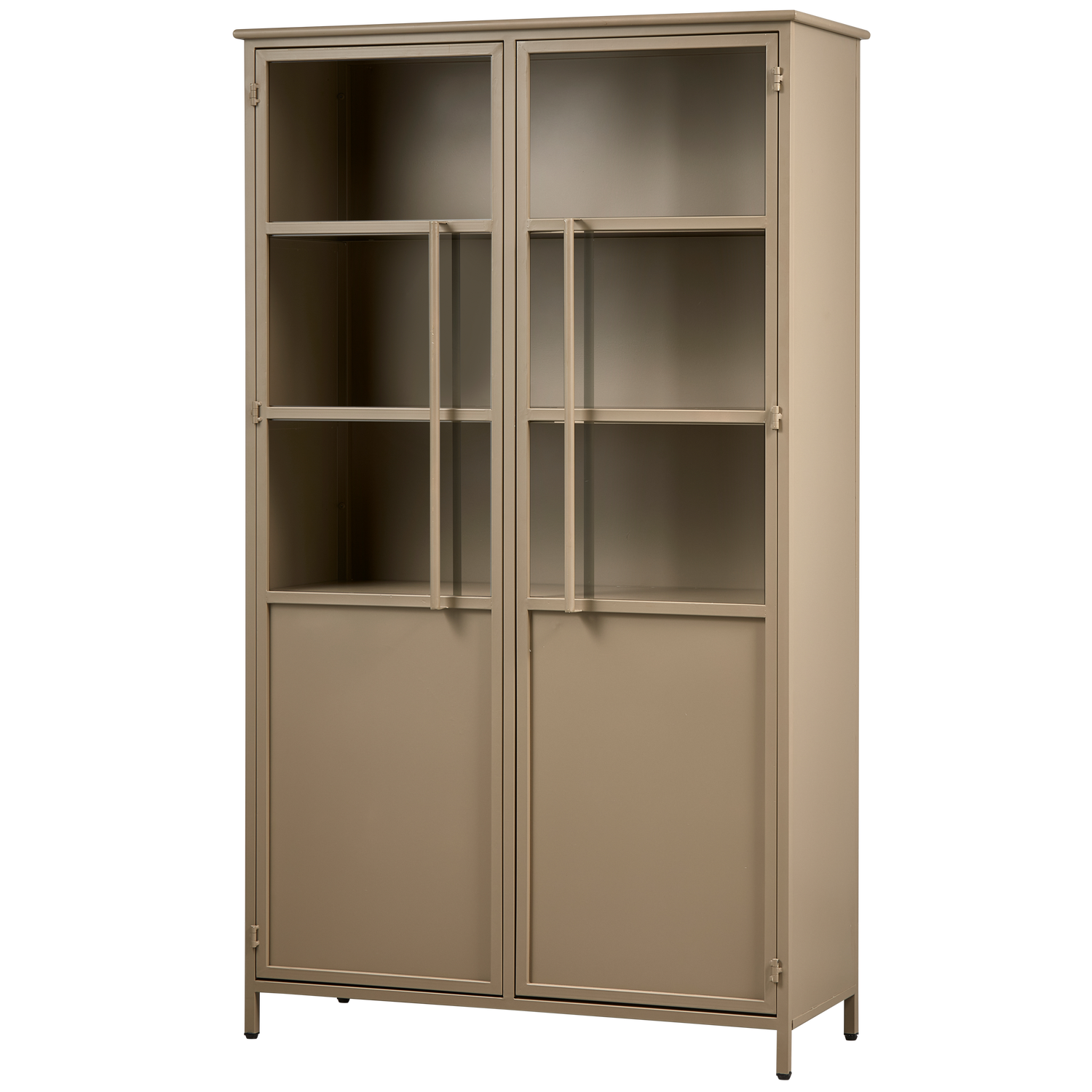 Woood Exhibit Vitrineskab       Låger Og   Hylder Glas Og Khaki Jern