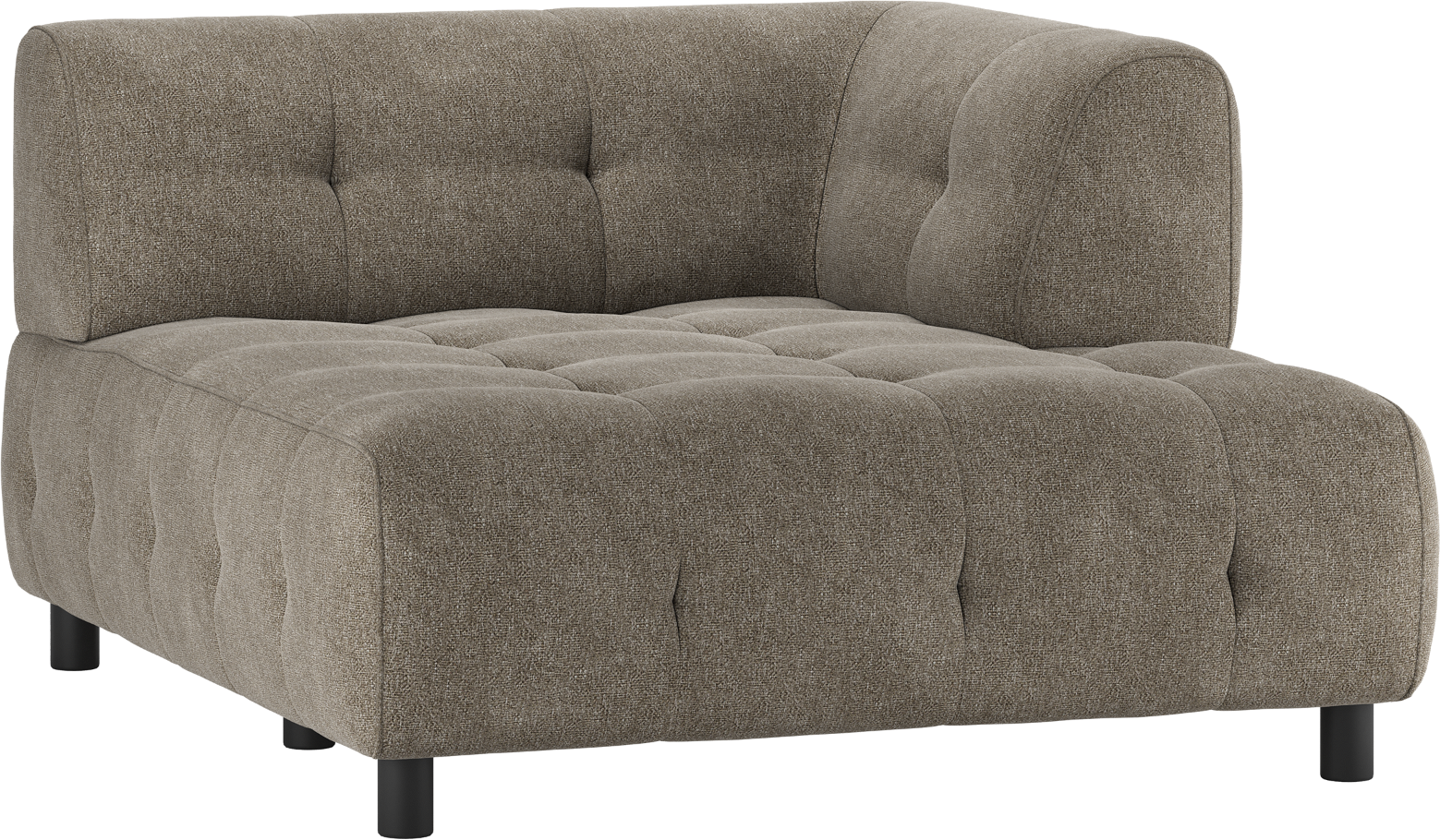 Woood Louis Modulsofa     Chaiselong Højre Arm Grøn Fladvævet Polyester