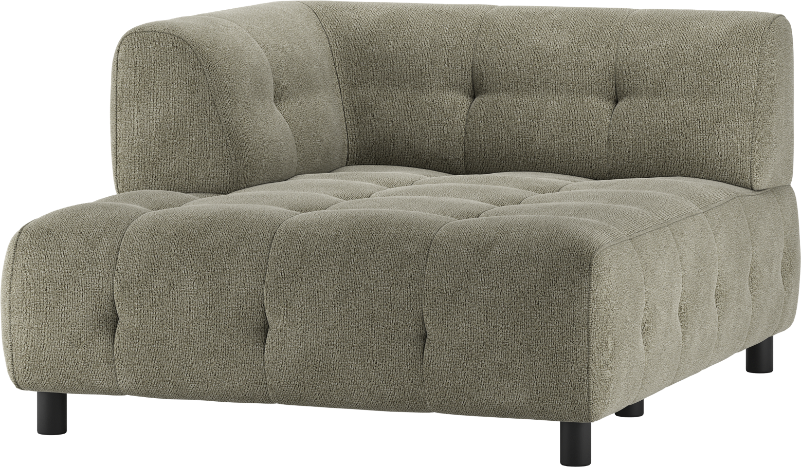 Woood Louis Modulsofa     Chaiselong Venstre Grøn Chenille Polyester H73ã B122ã L140 Cm